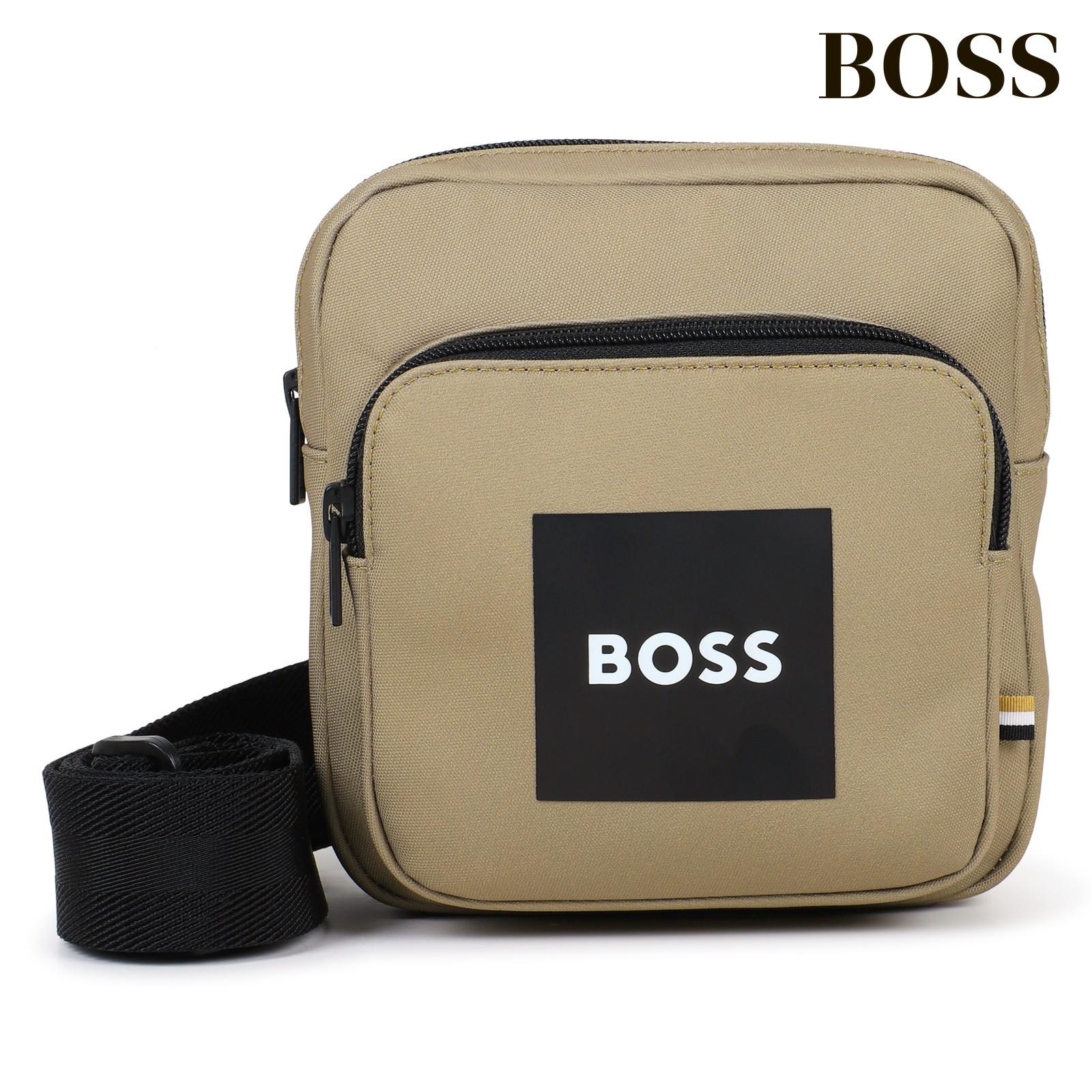 Bolsa de mensajero beig oscuro