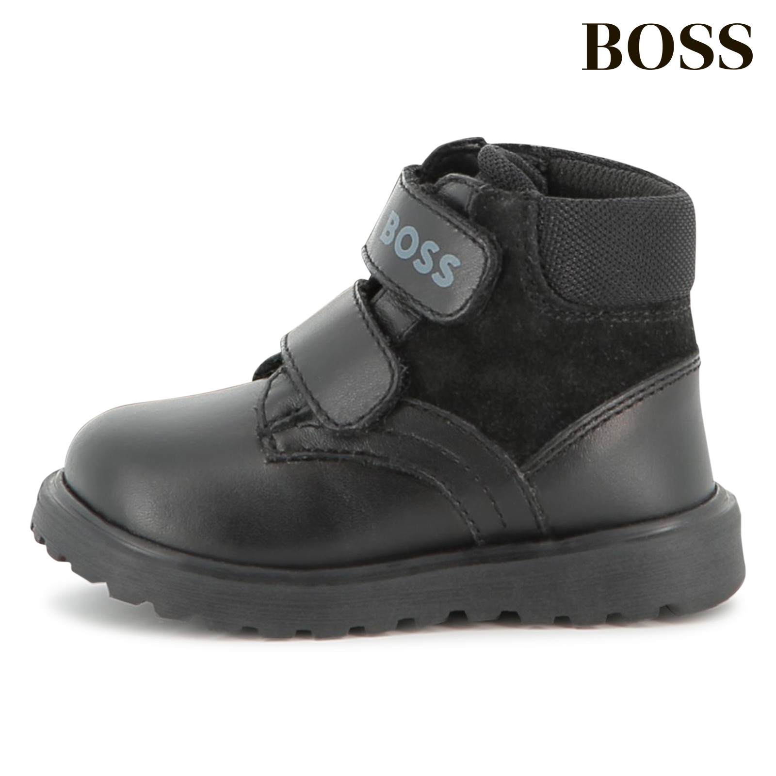 Botines con cierre de velcro negro