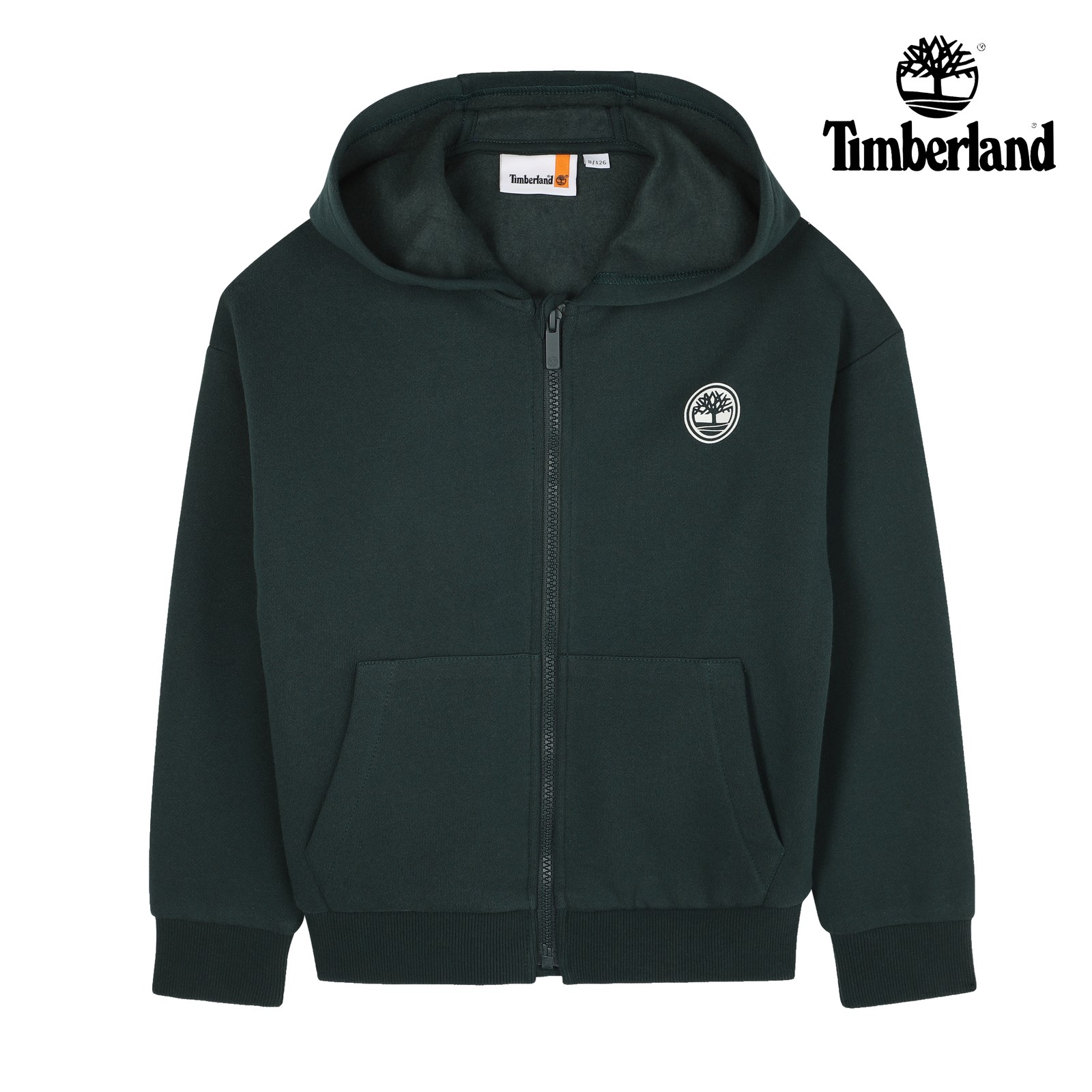 Cárdigan jogging con capucha verde oscuro