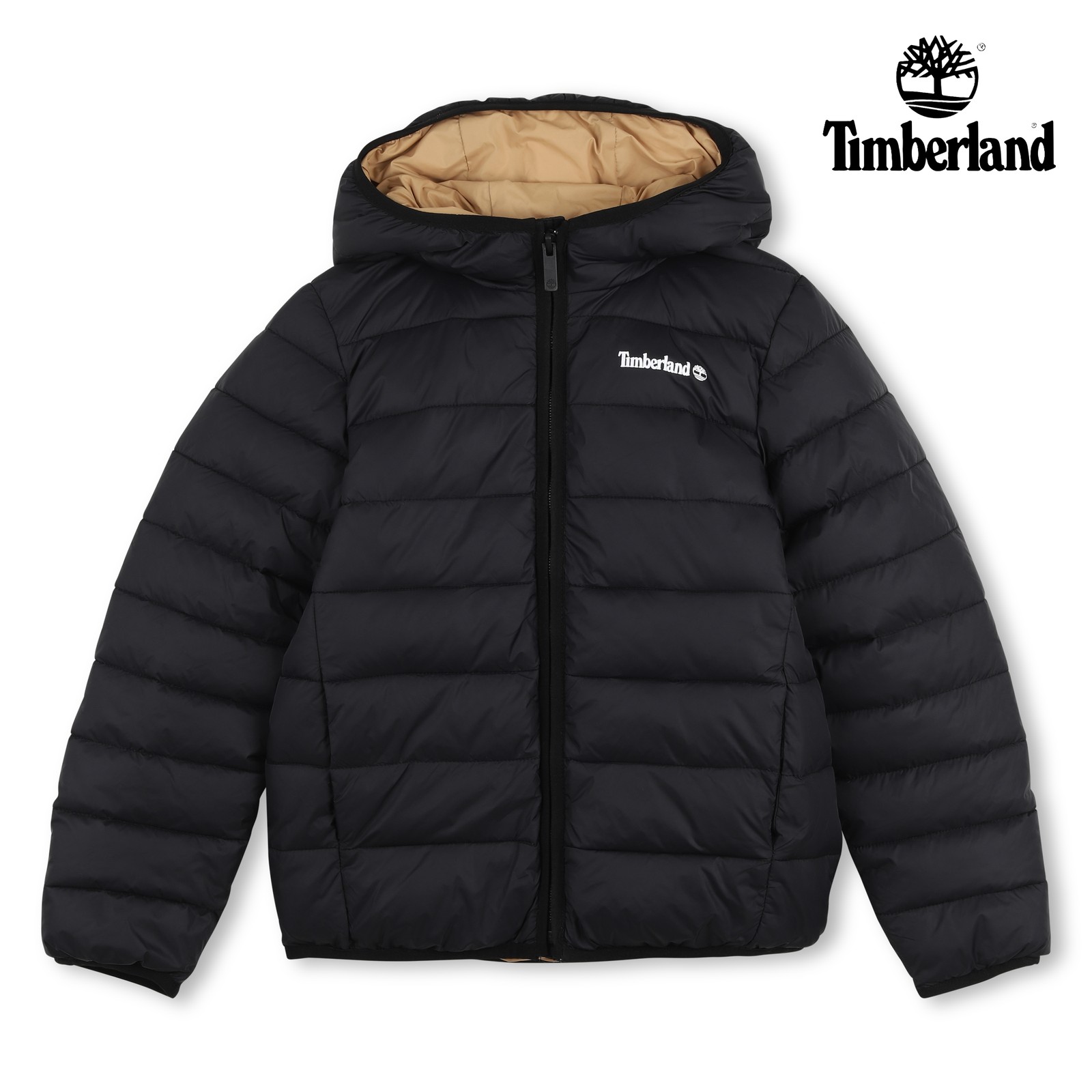 Chaleco acolchado negro castano