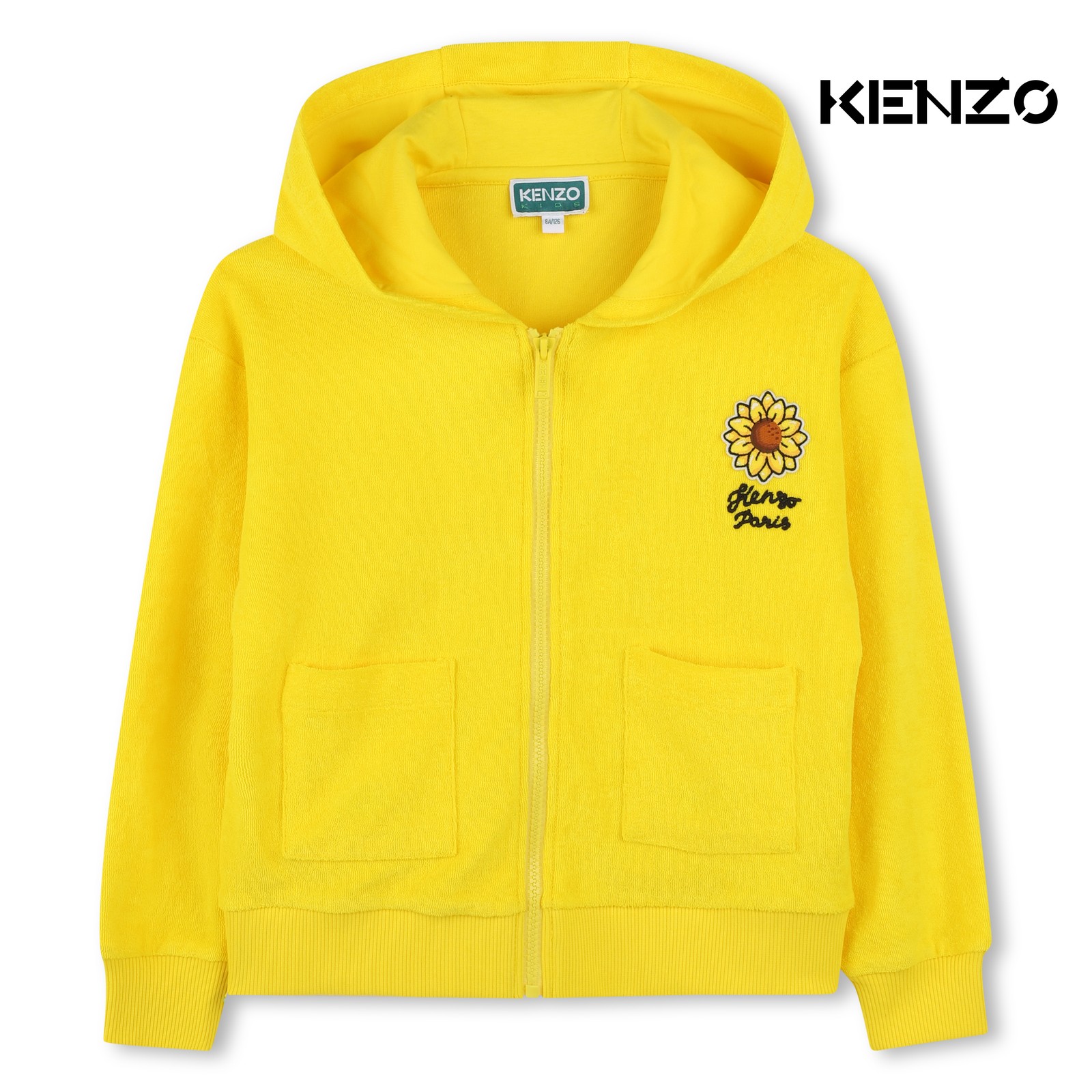 Chaqueta de chándal de rizo amarillo