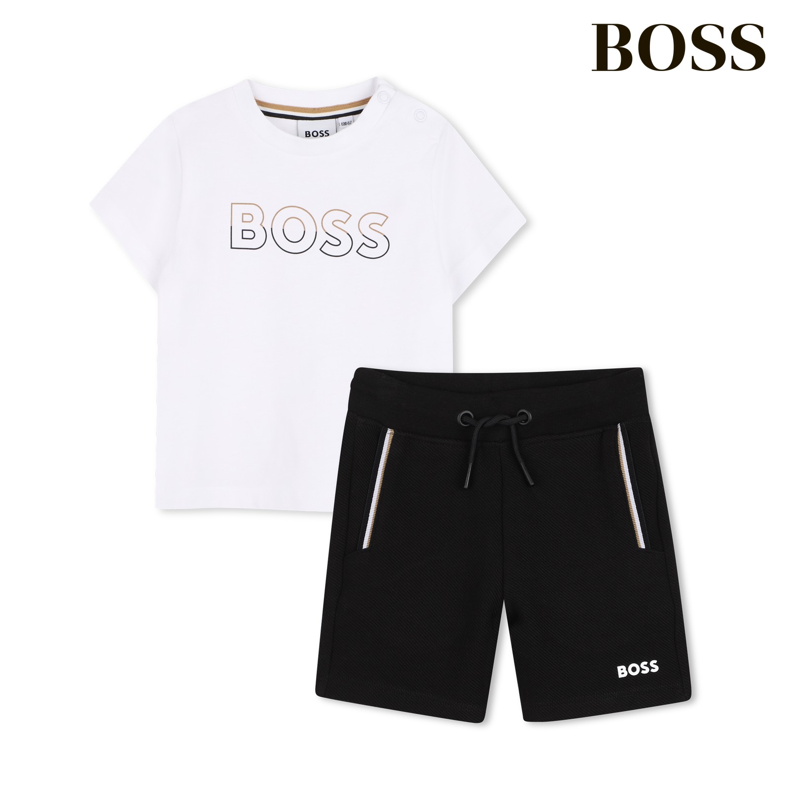 Conjunto de camiseta y bermudas negro