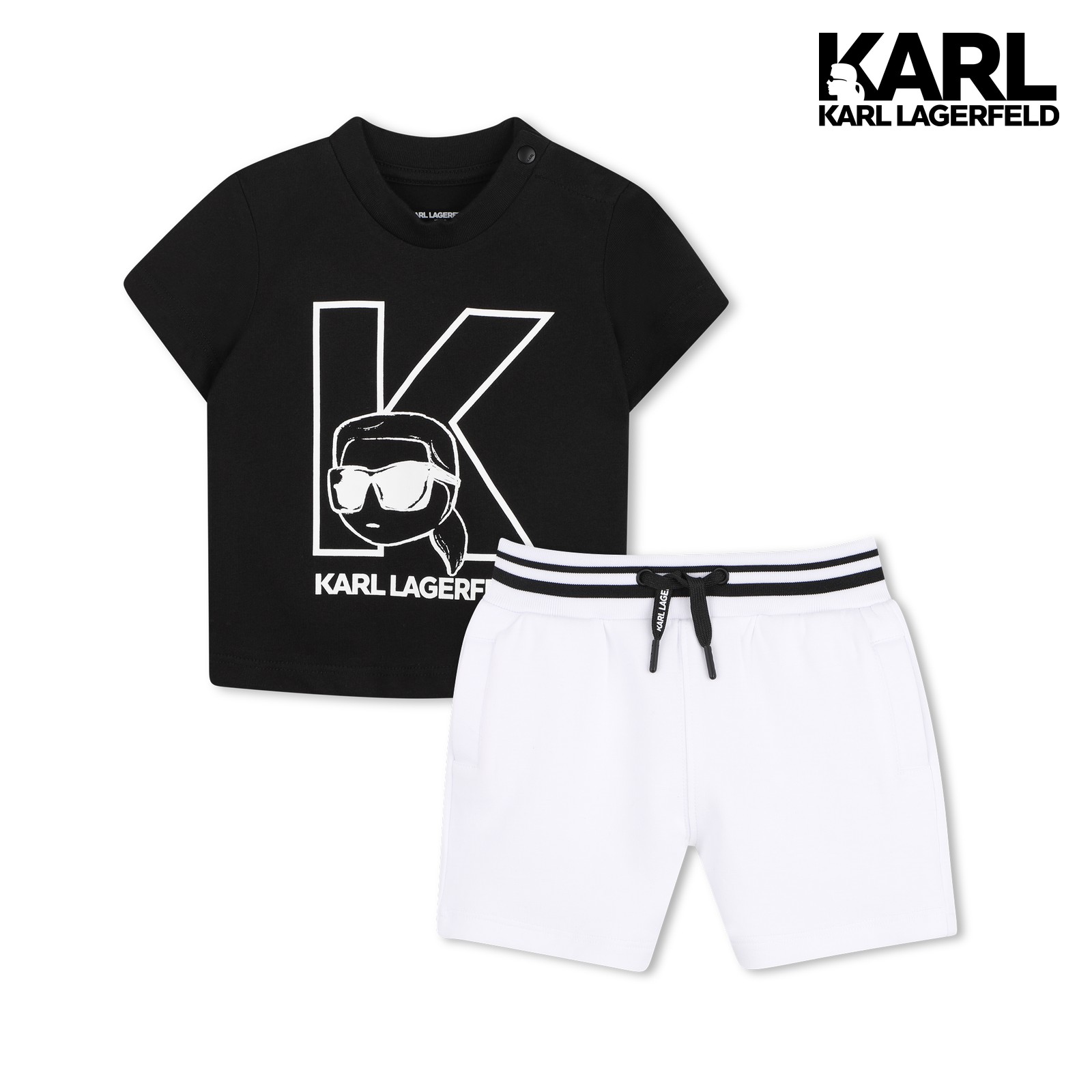 Conjunto de camiseta y bermudas blanco