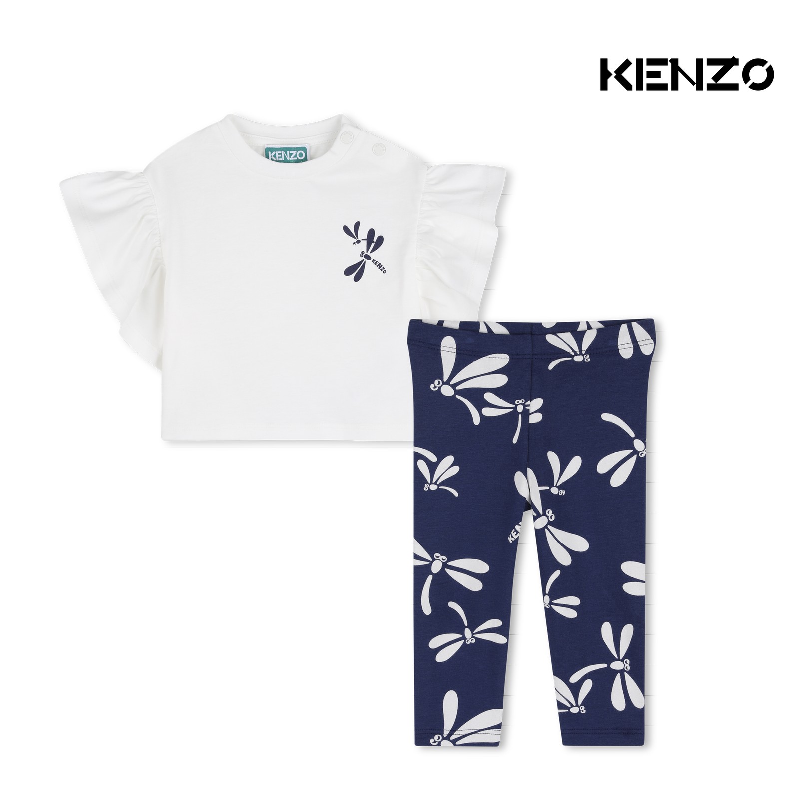 Conjunto de camiseta y leggings azul medieval
