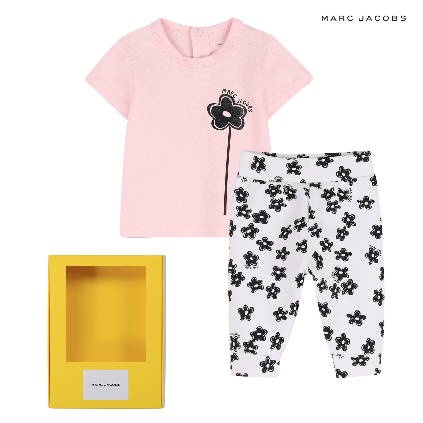 Conjunto de camiseta y leggings rosa