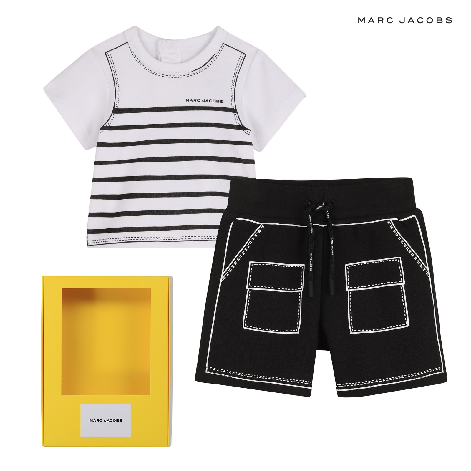 Conjunto de camiseta y pantalón corto negro