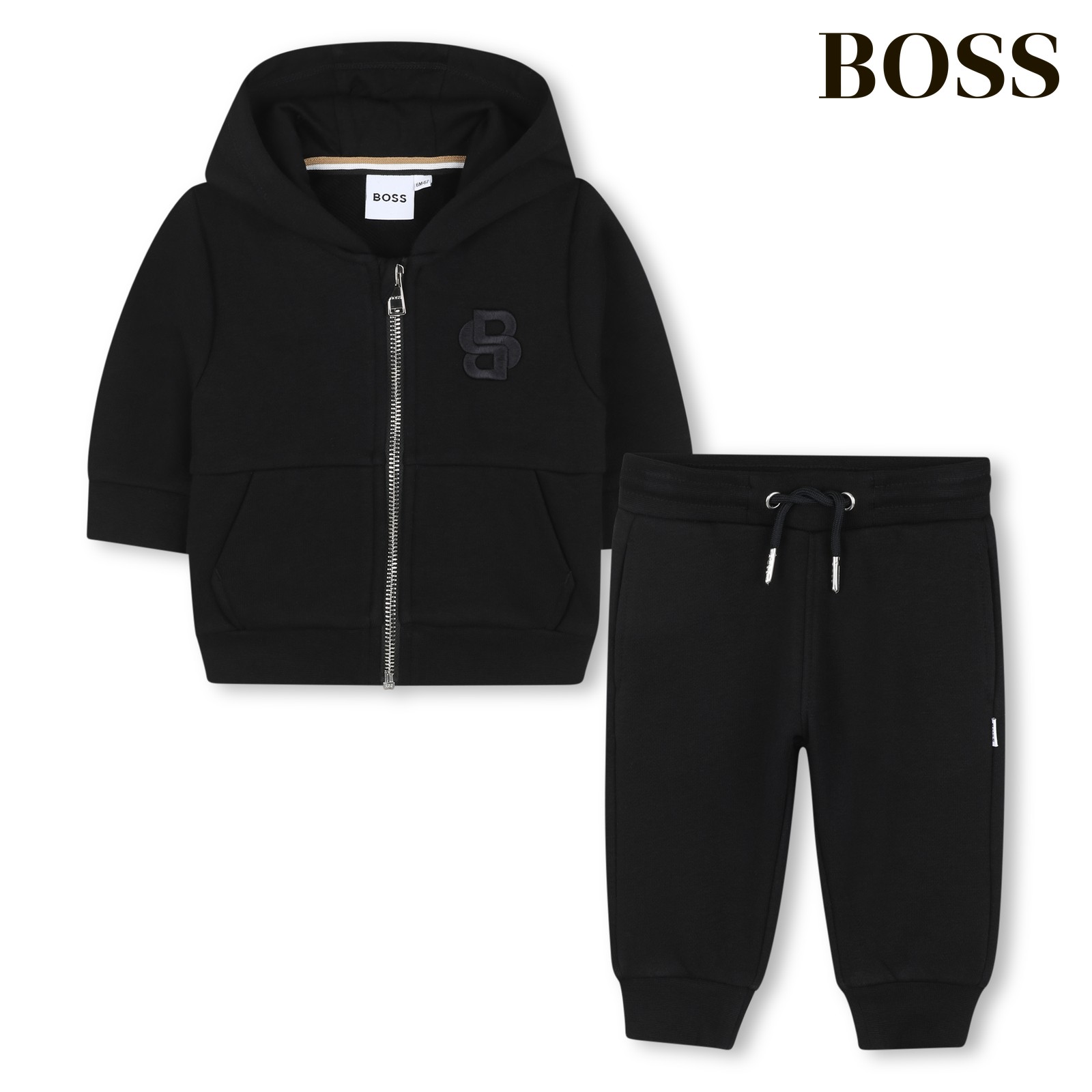 Conjunto de cárdigan y pantalones negro