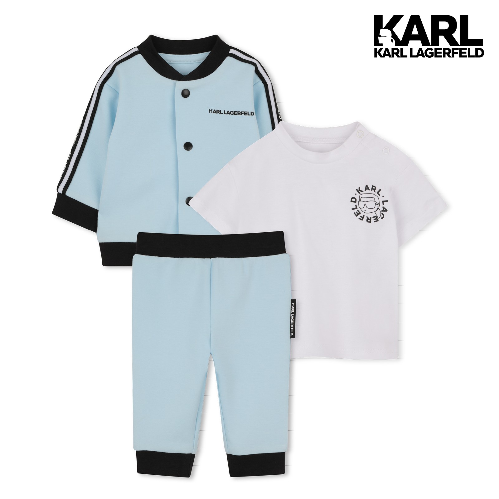 Conjunto de jogger negro/azul