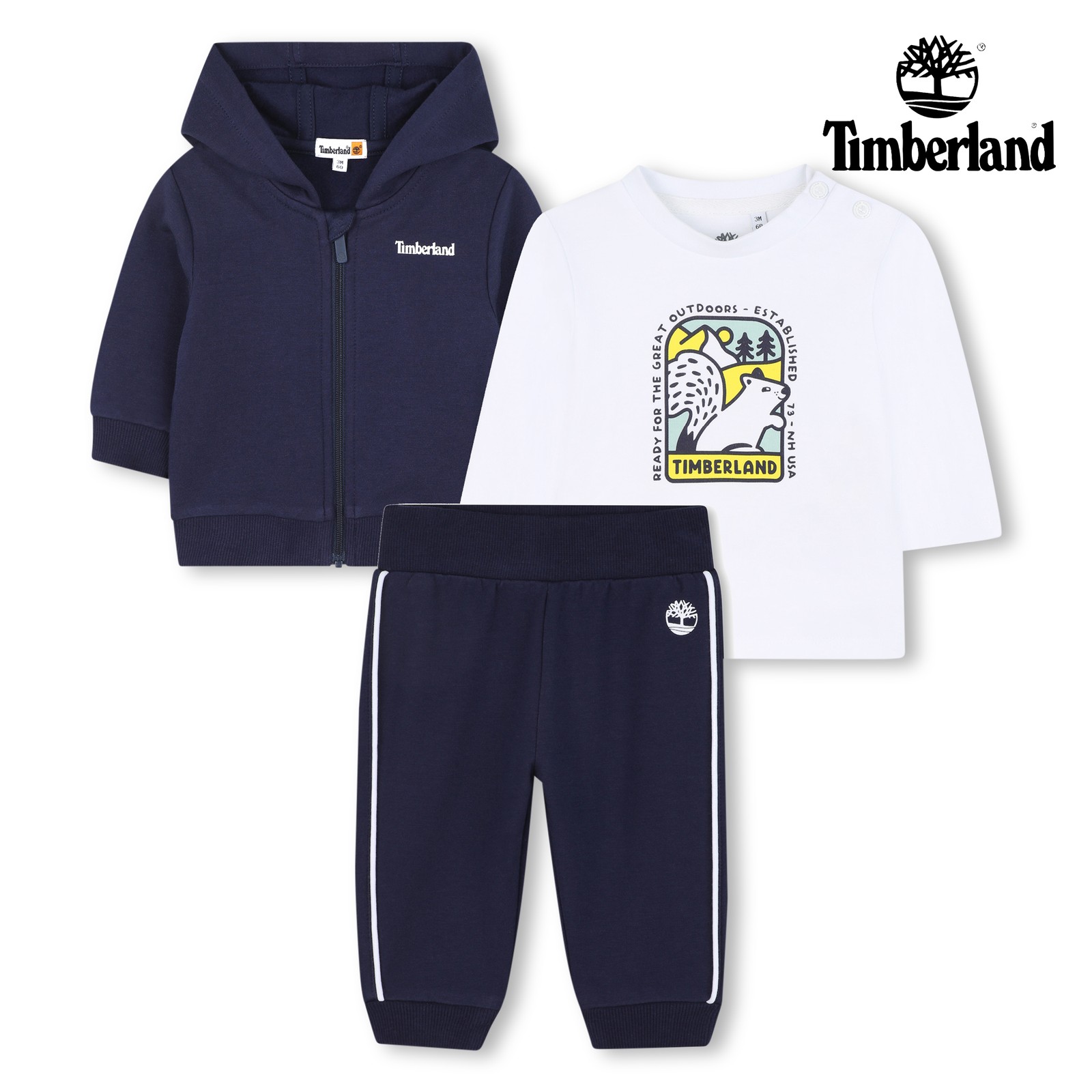 Conjunto de jogging de tres piezas marino