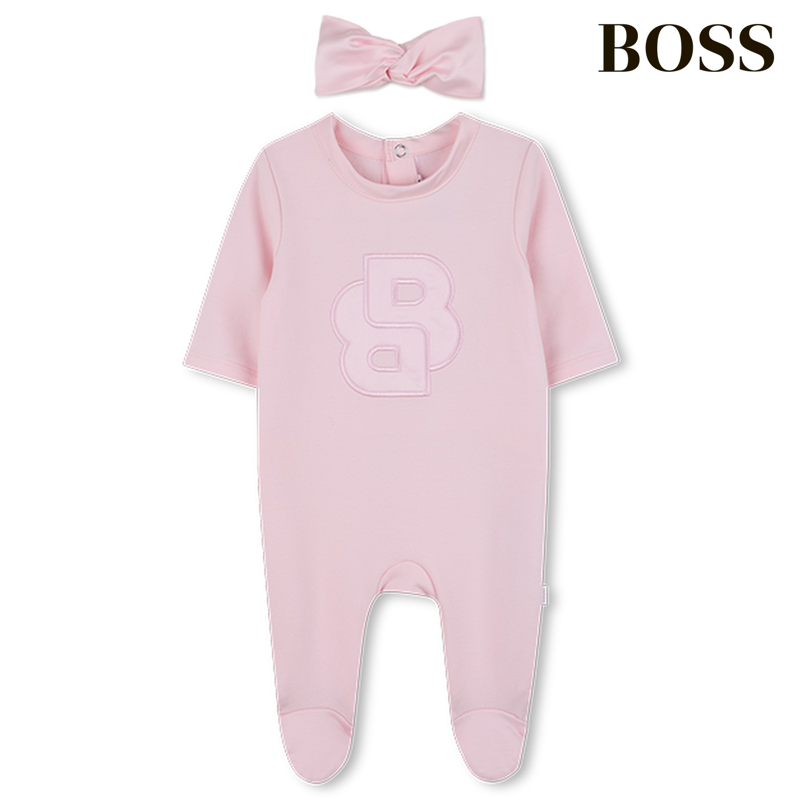 Conjunto de pijama y diadema rosa pastel