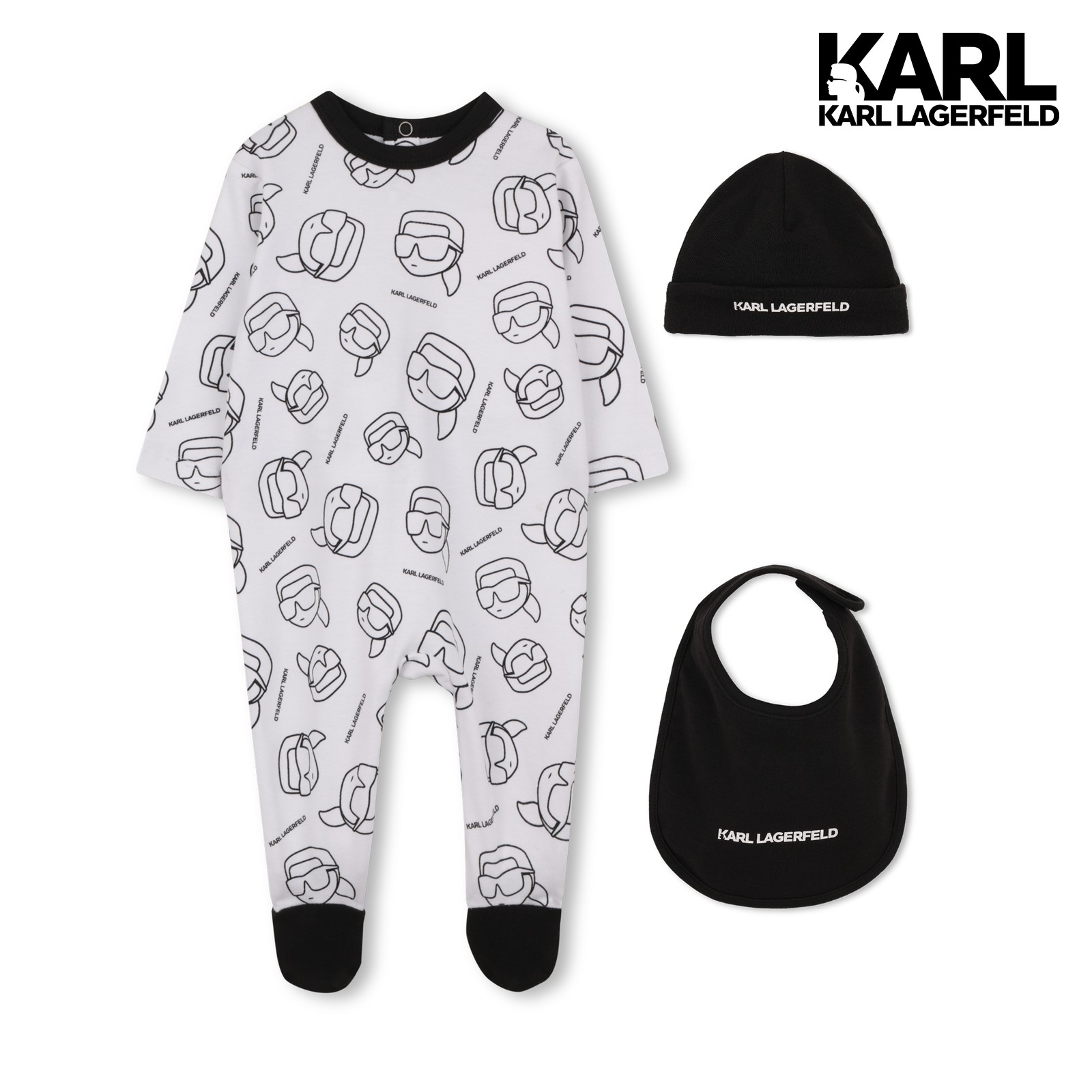 Conjunto de pijama blanco negro