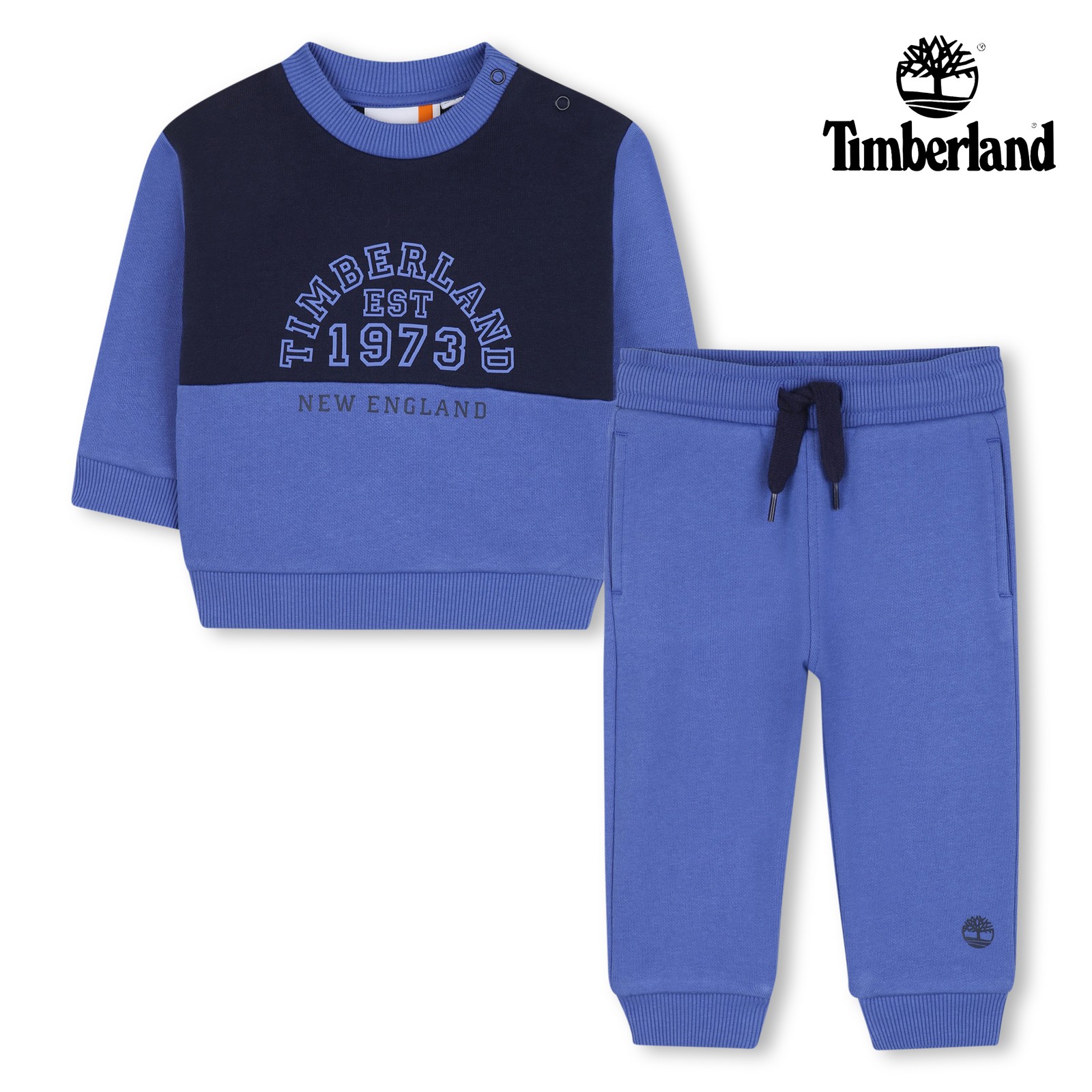Conjunto de sudadera y pantalón polar azul lavanda