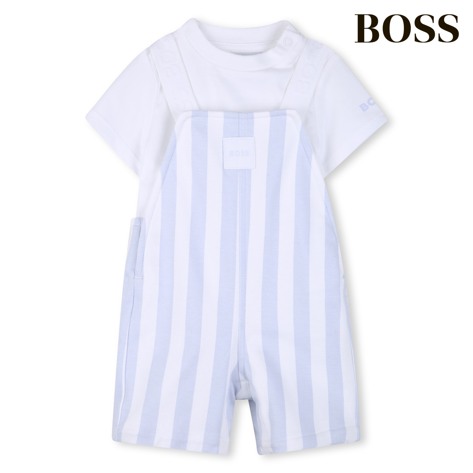 Conjunto mono + camiseta azul cielo