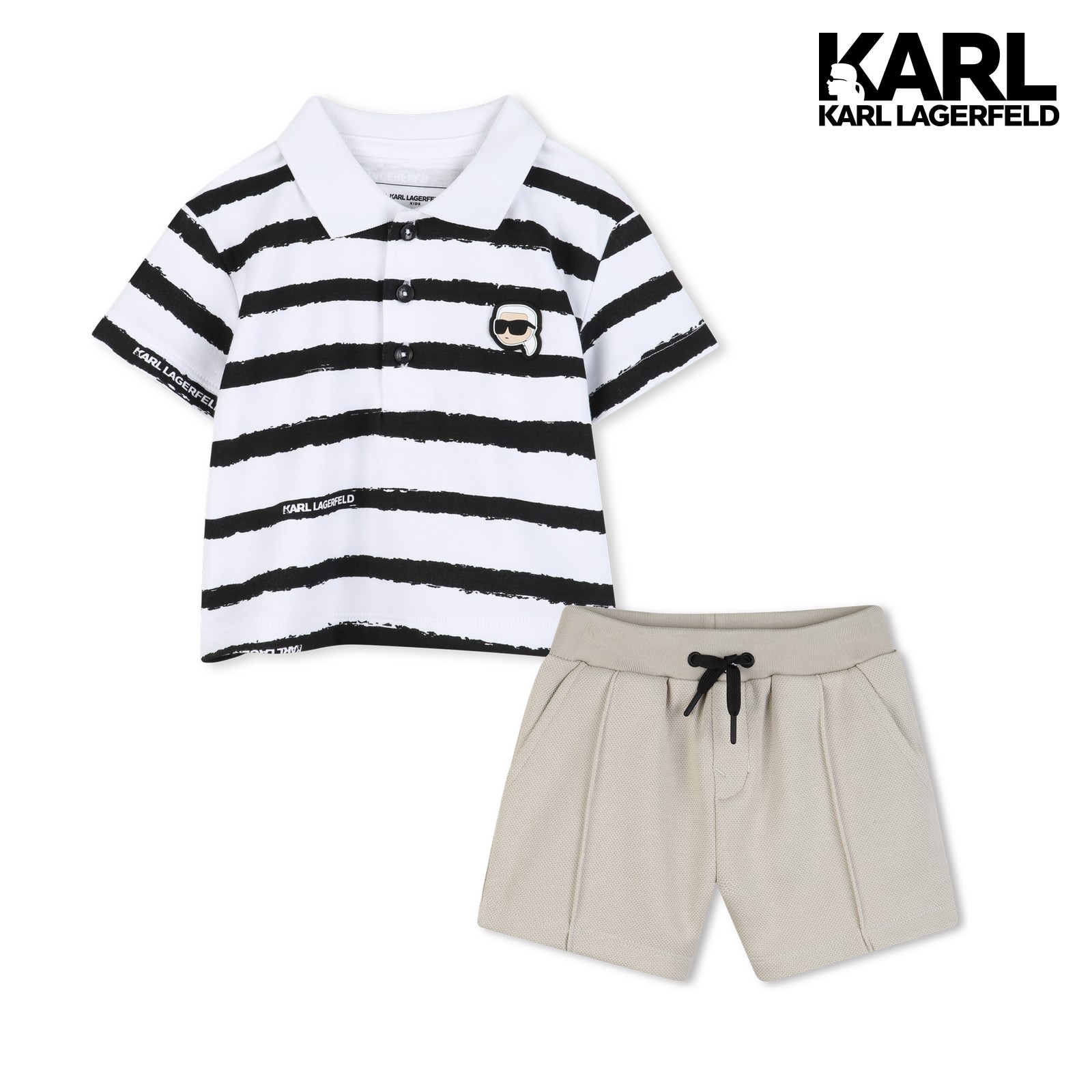 Conjunto polo y pantalón corto blanco