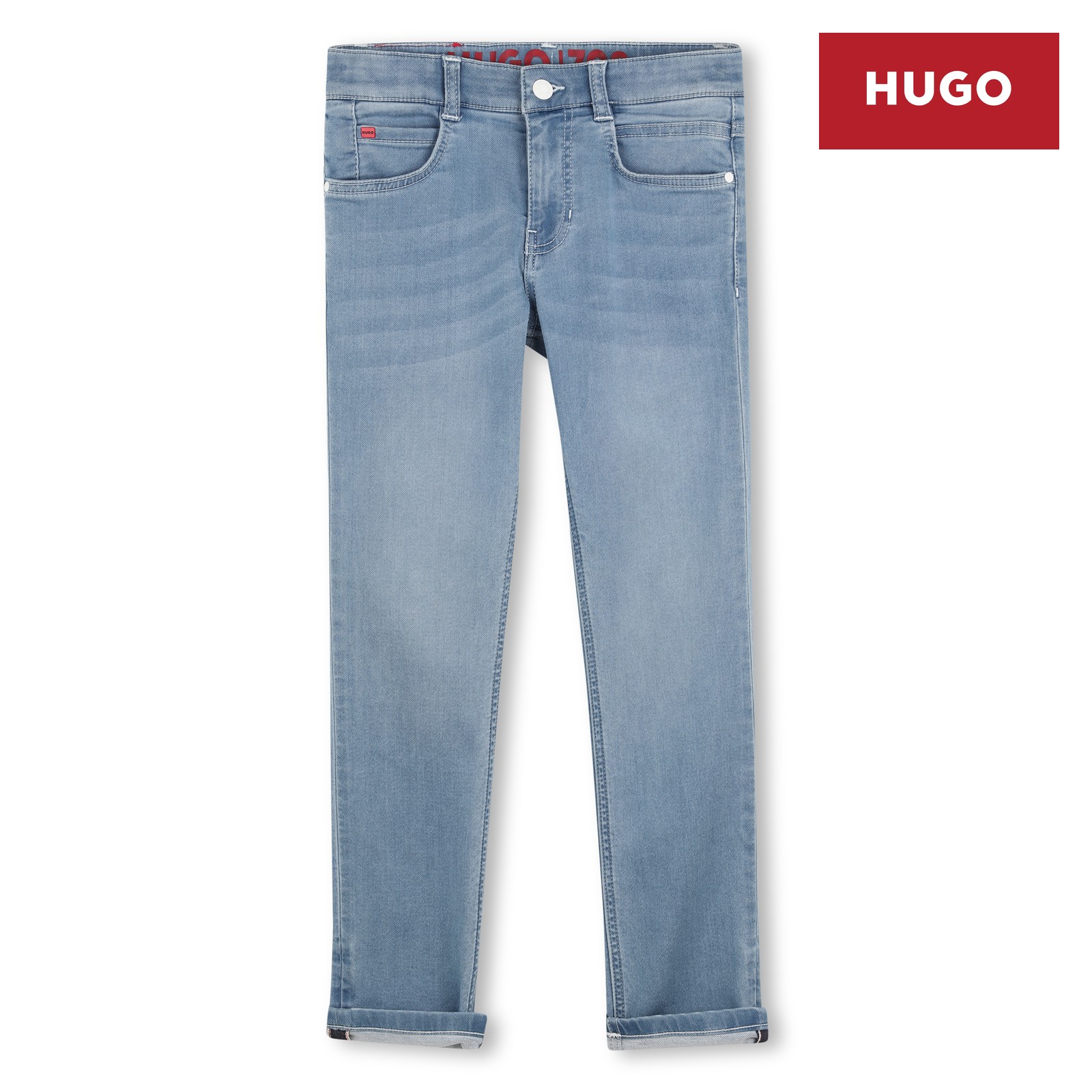 Jeans de 5 bolsillos lejía crece