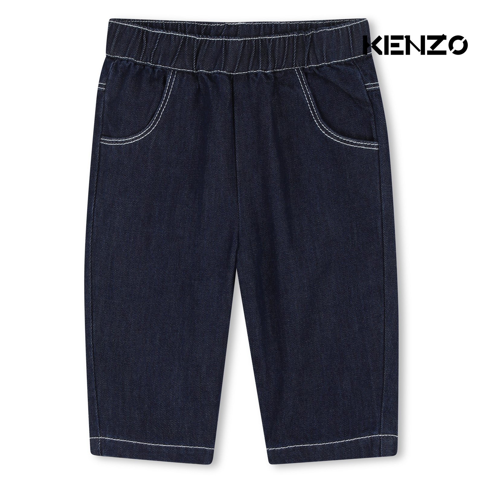 Jeans de cintura elástica vaquero crudo