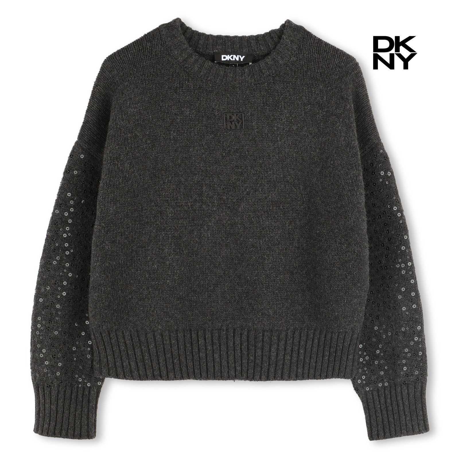 Jersey de punto gris oscuro