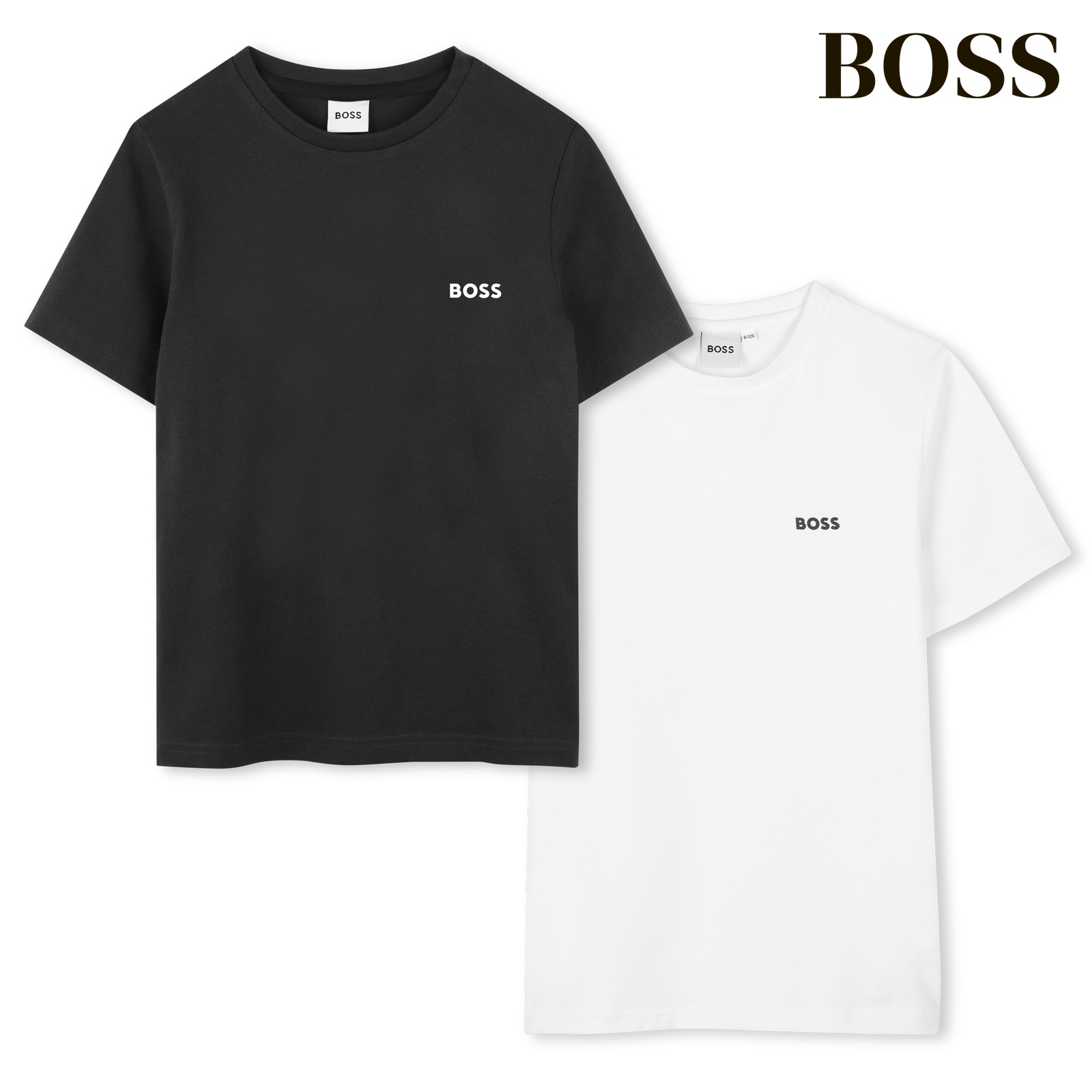 Lote de 2 camisetas negro blanco