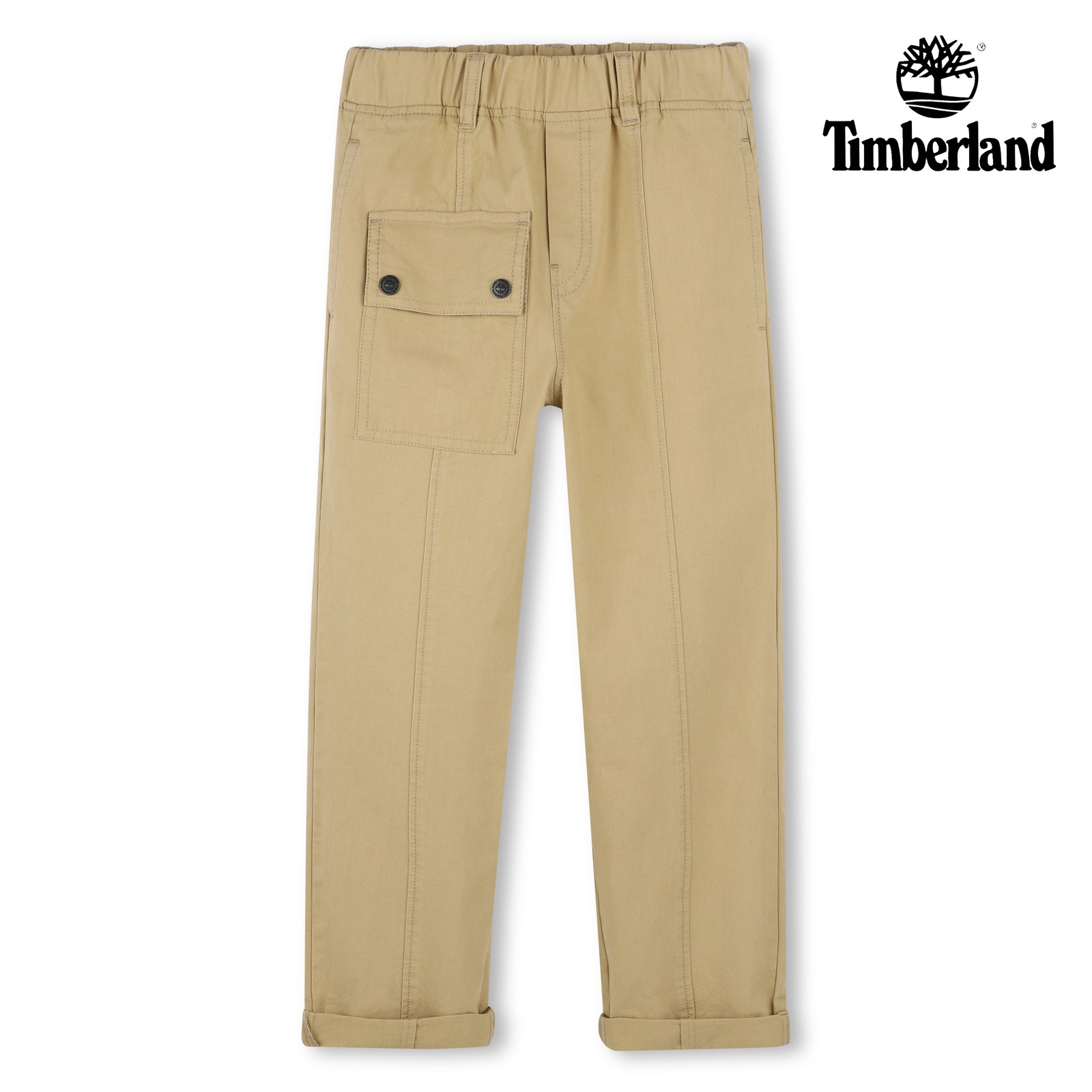 Pantalón cargo de gabardina beig oscuro