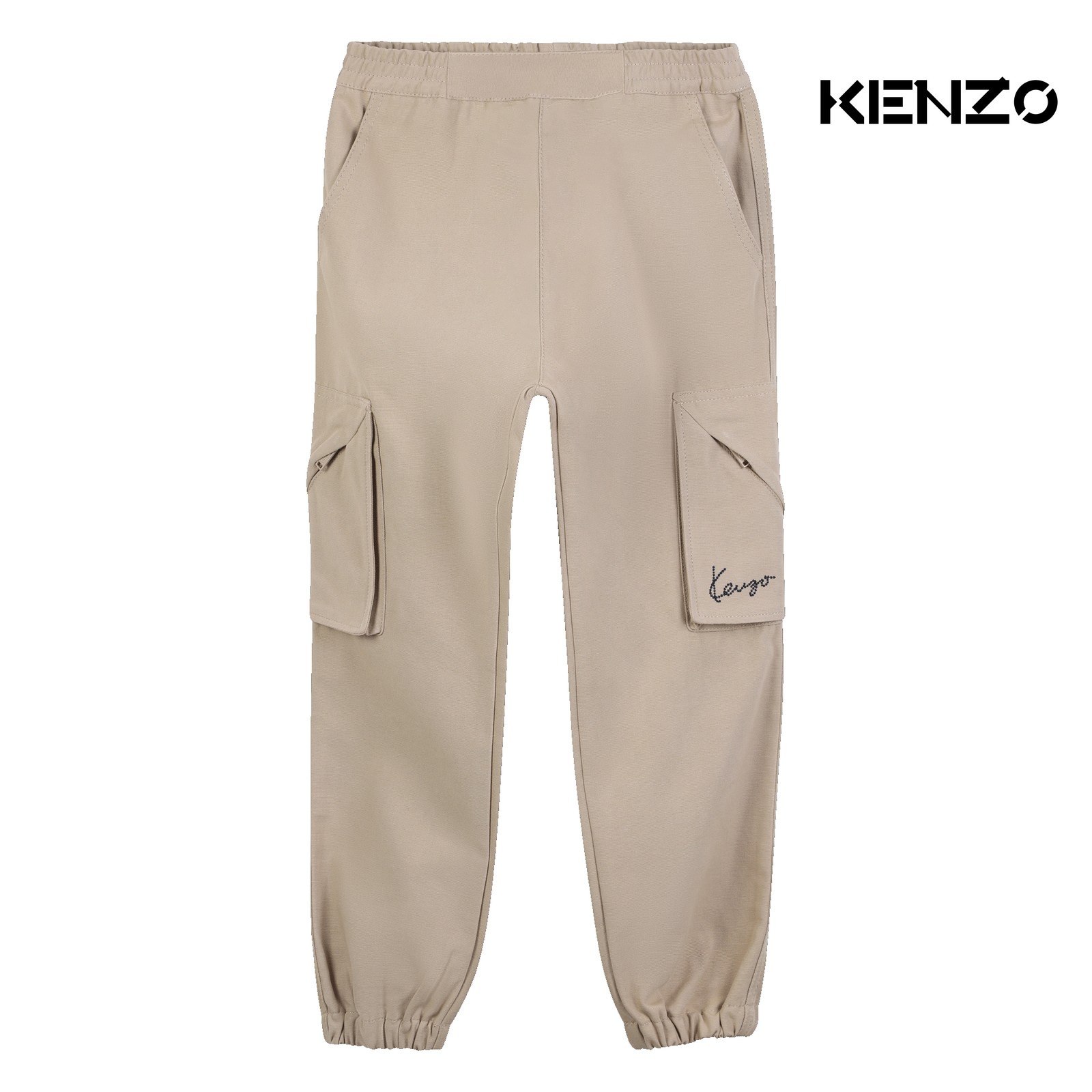 Pantalón de algodón beig