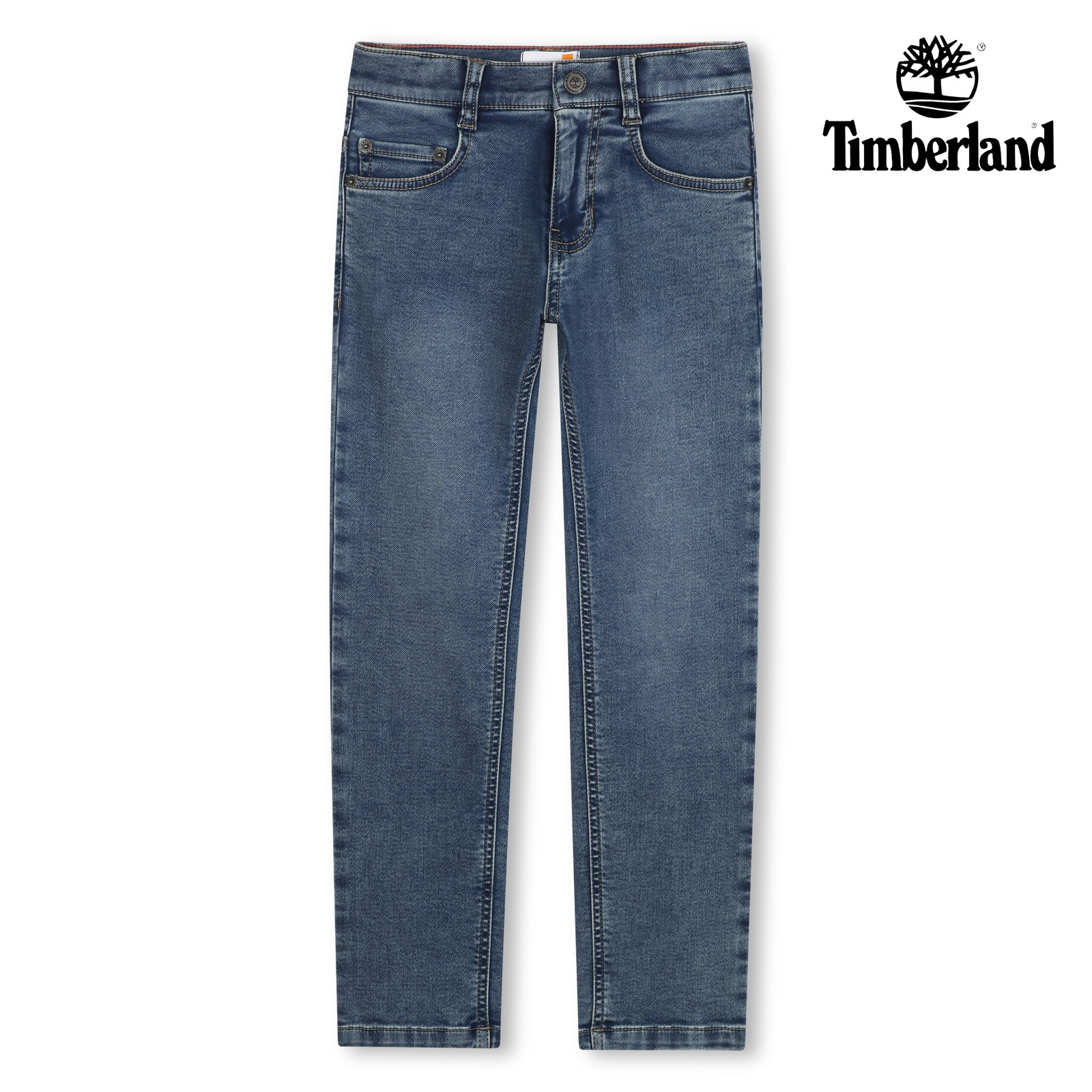 Pantalón de punto denim piedra doble + cepillo
