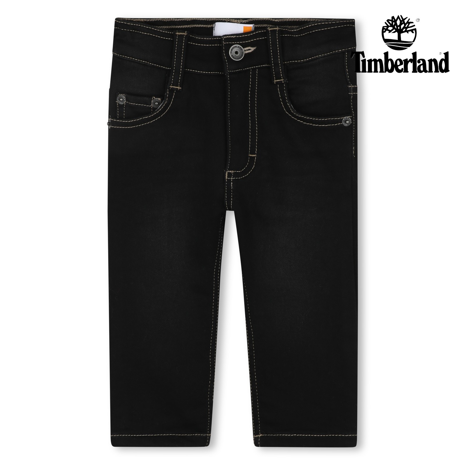 Pantalón de punto efecto denim tejano negro