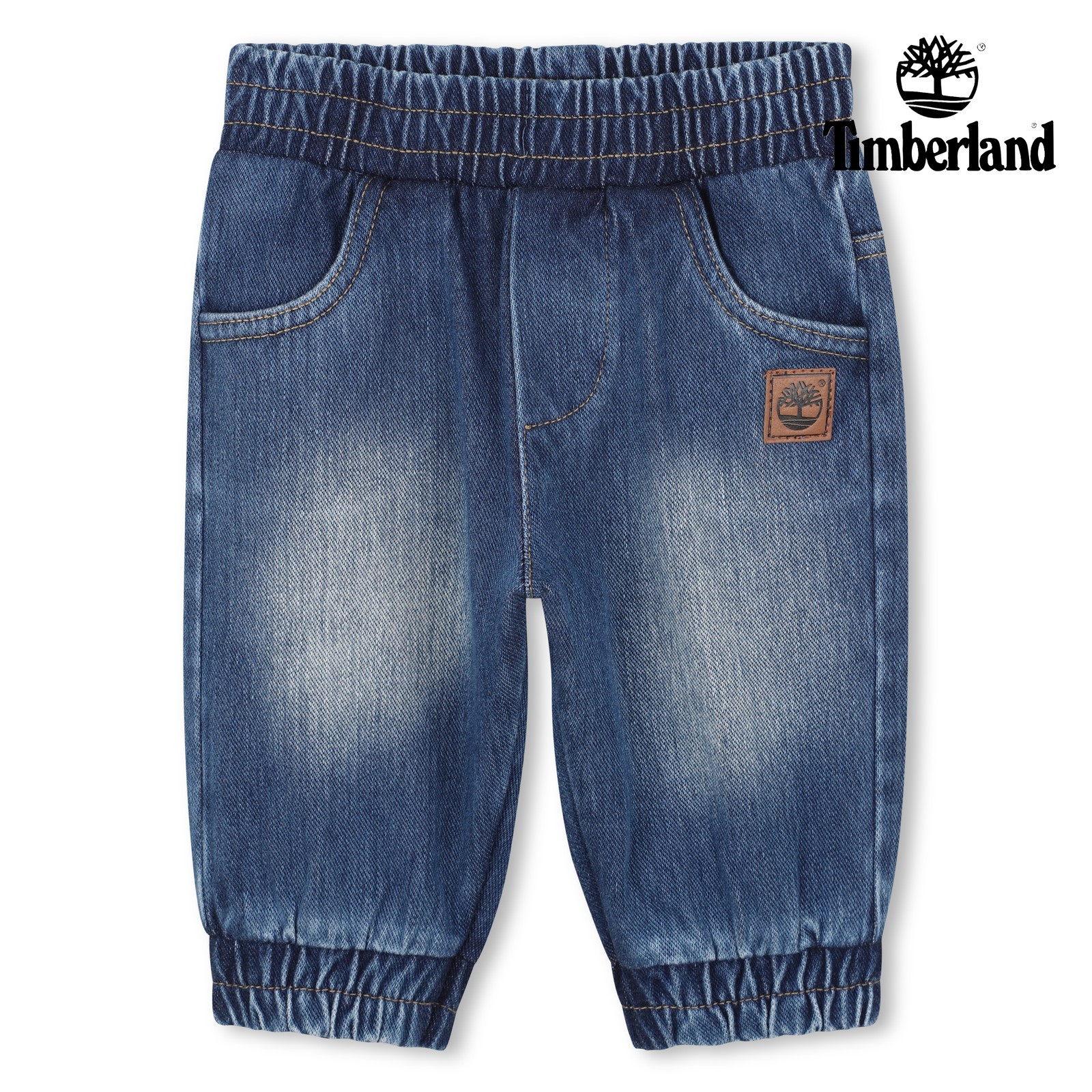 Pantalón de punto efecto denim stone