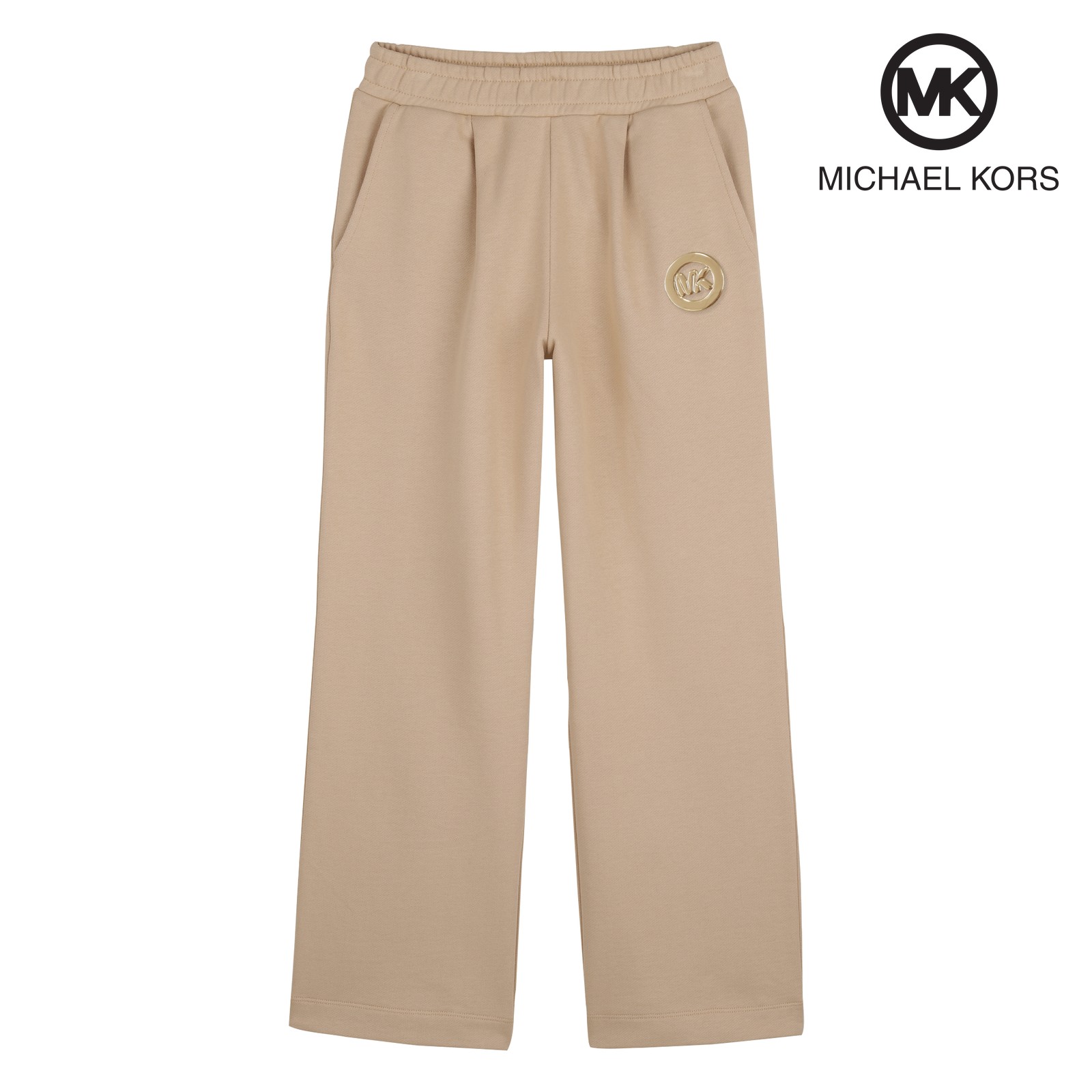 Pantalón fluido con cintura elástica cadena