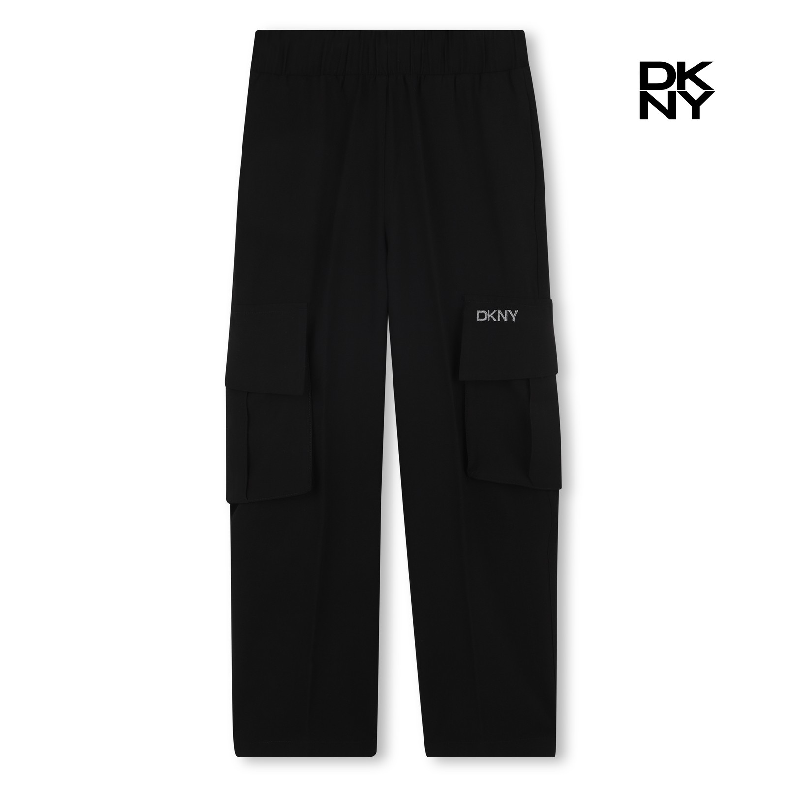 Pantalón fluido de pernera ancha negro