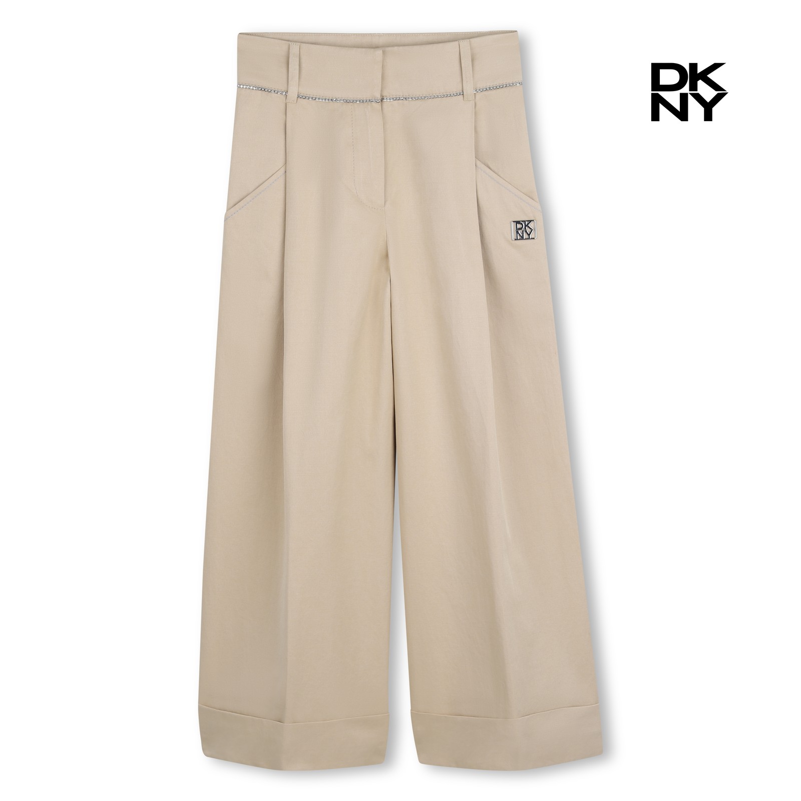 Pantalones anchos arena