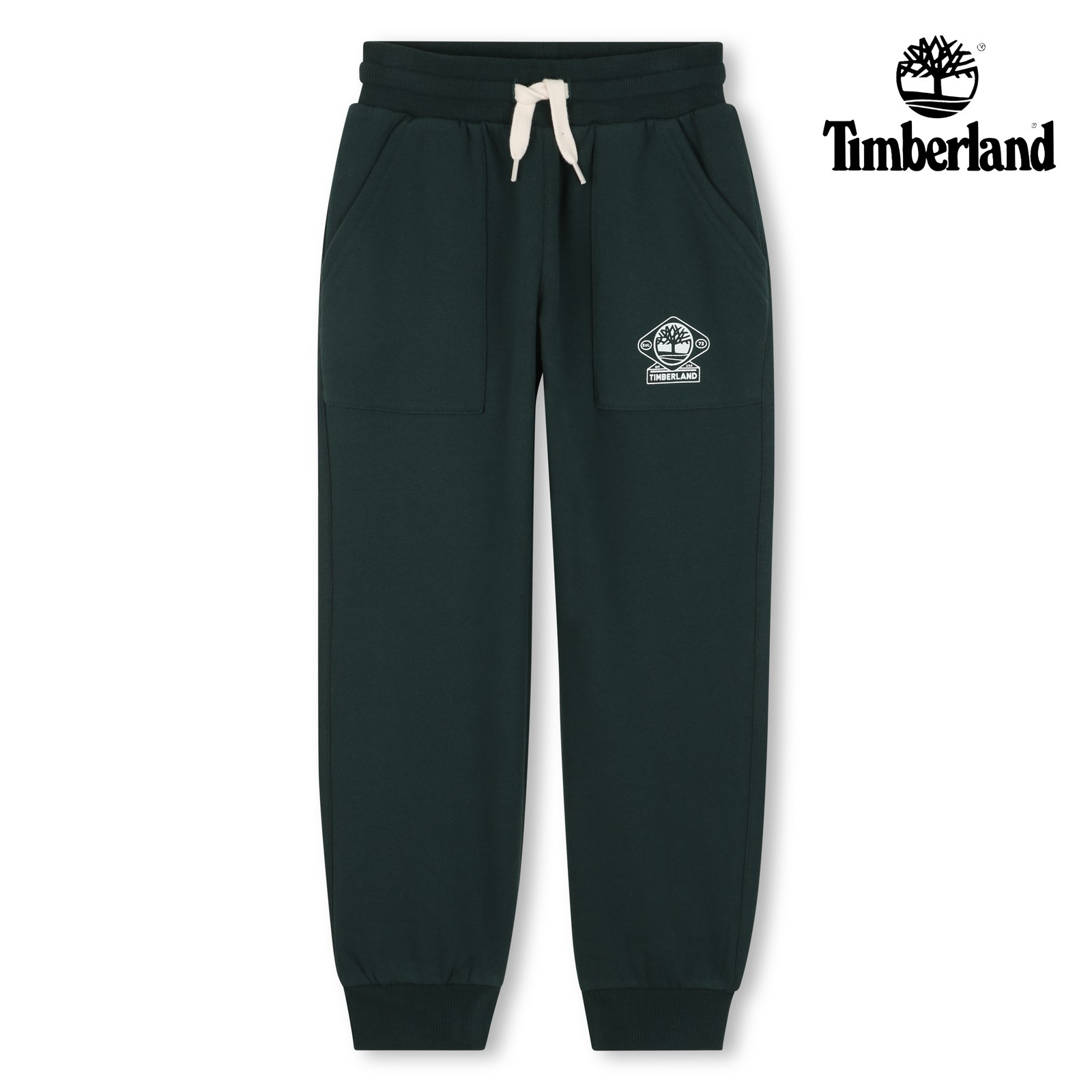 Pantalones de chándal de vellón verde oscuro