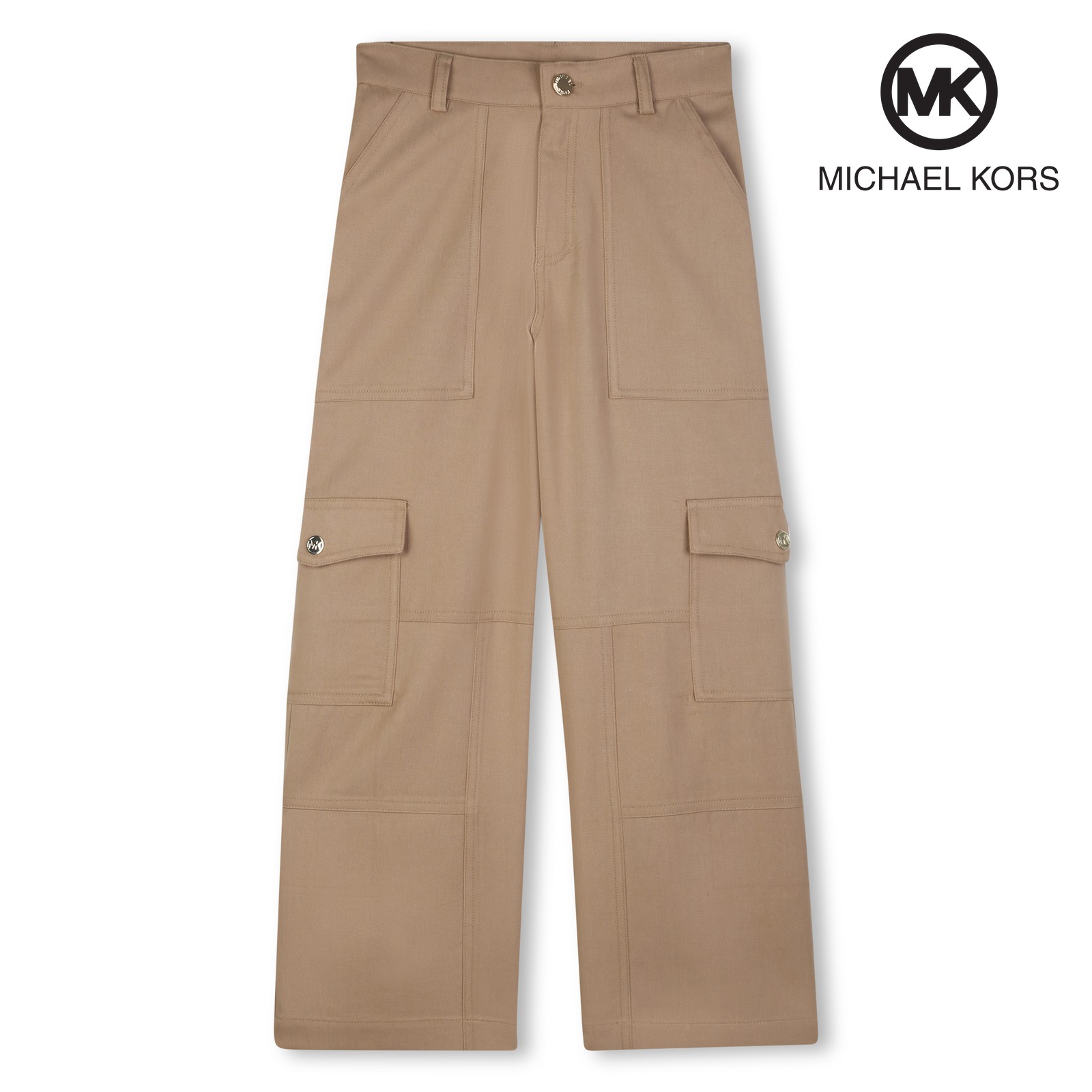 Pantalones de cintura ajustable beig