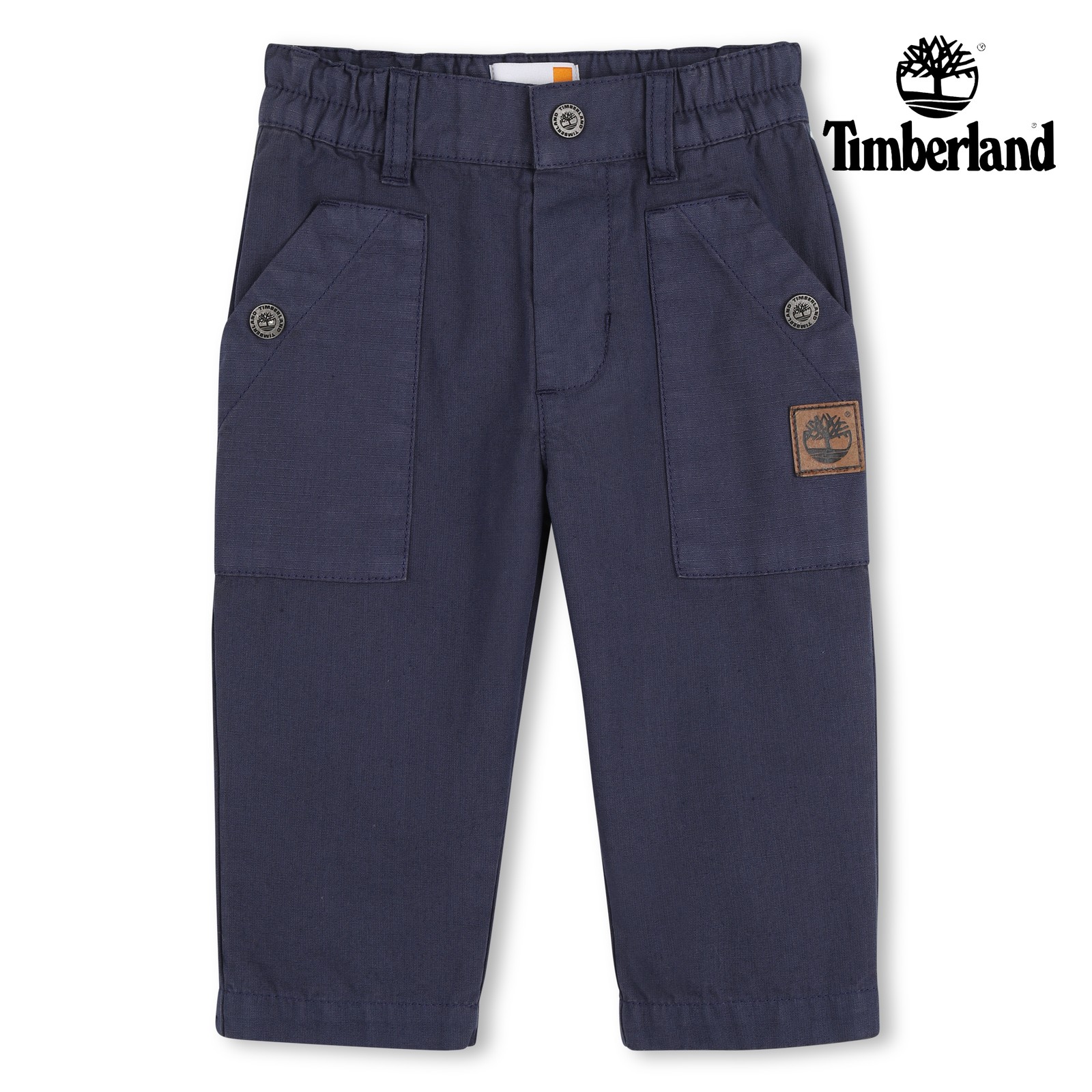 Pantalones de cintura elástica azul pizarra