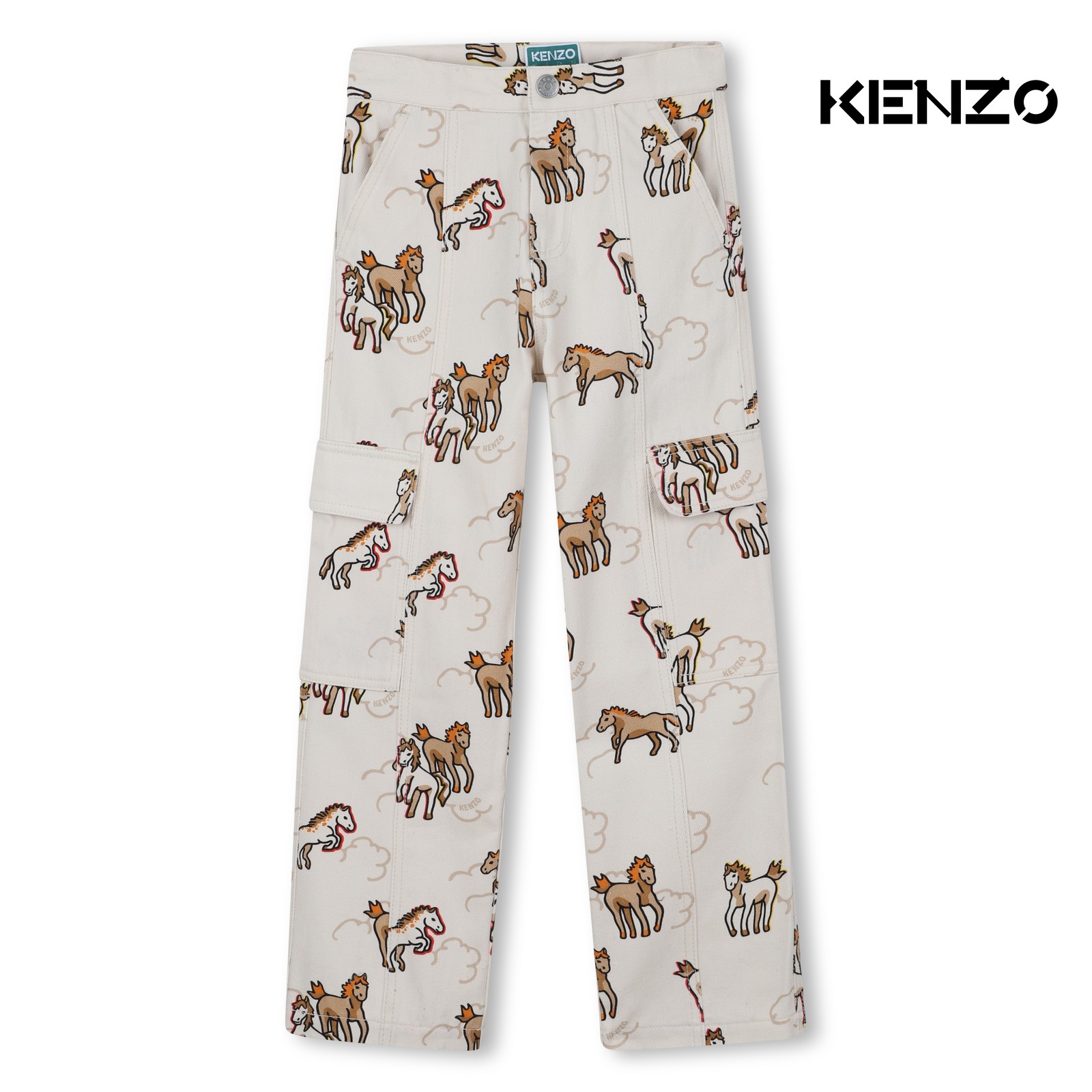 Pantalones de corte recto arena