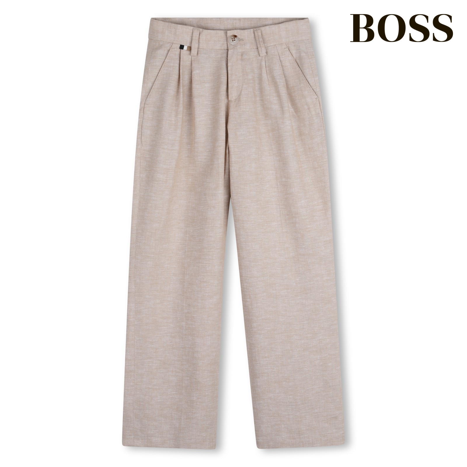 Pantalones de lino beig