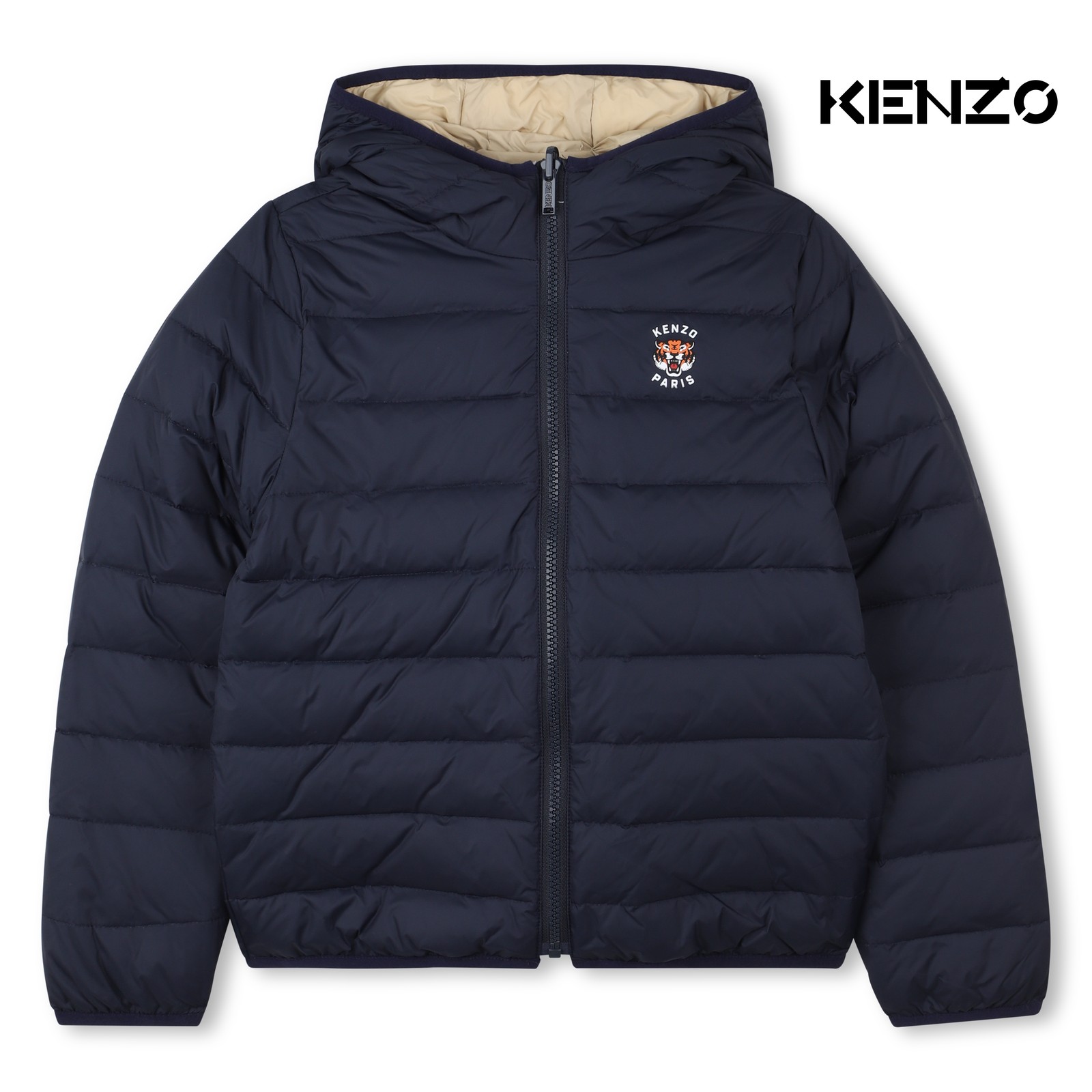 Plumífero reversible marino beig