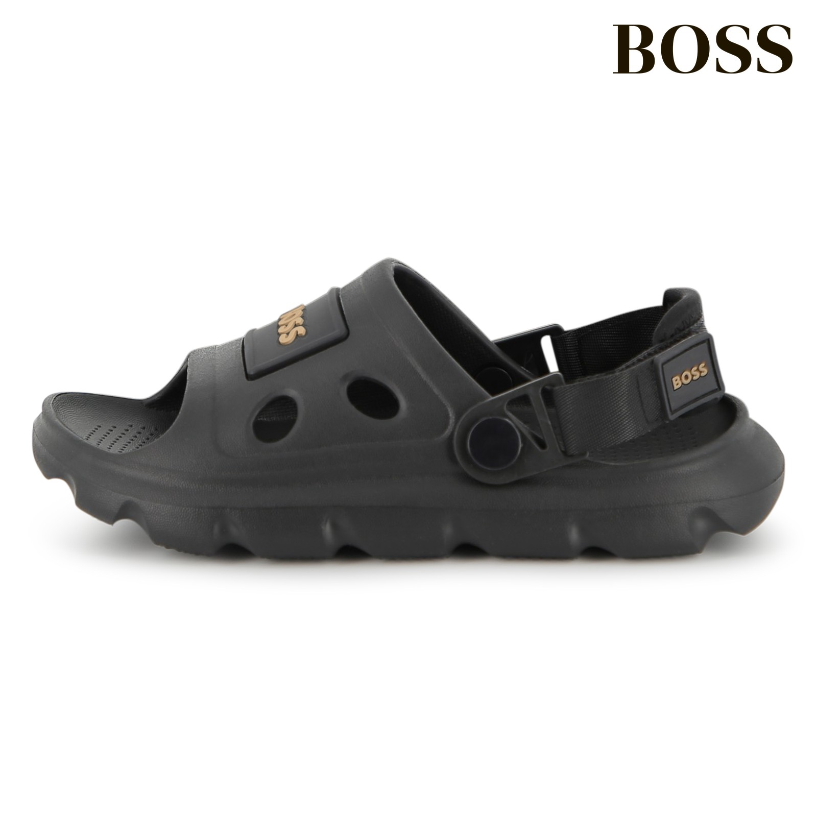 Sandalias con cierres de velcro negro