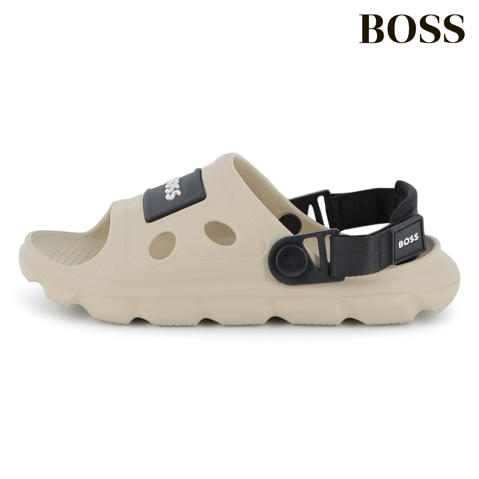 Sandalias con cierres de velcro beig
