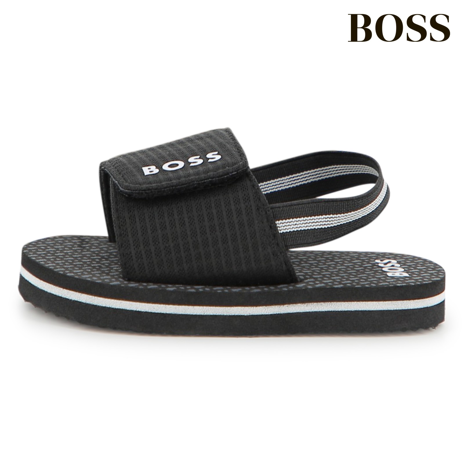 Sandalias con cierres de velcro negro