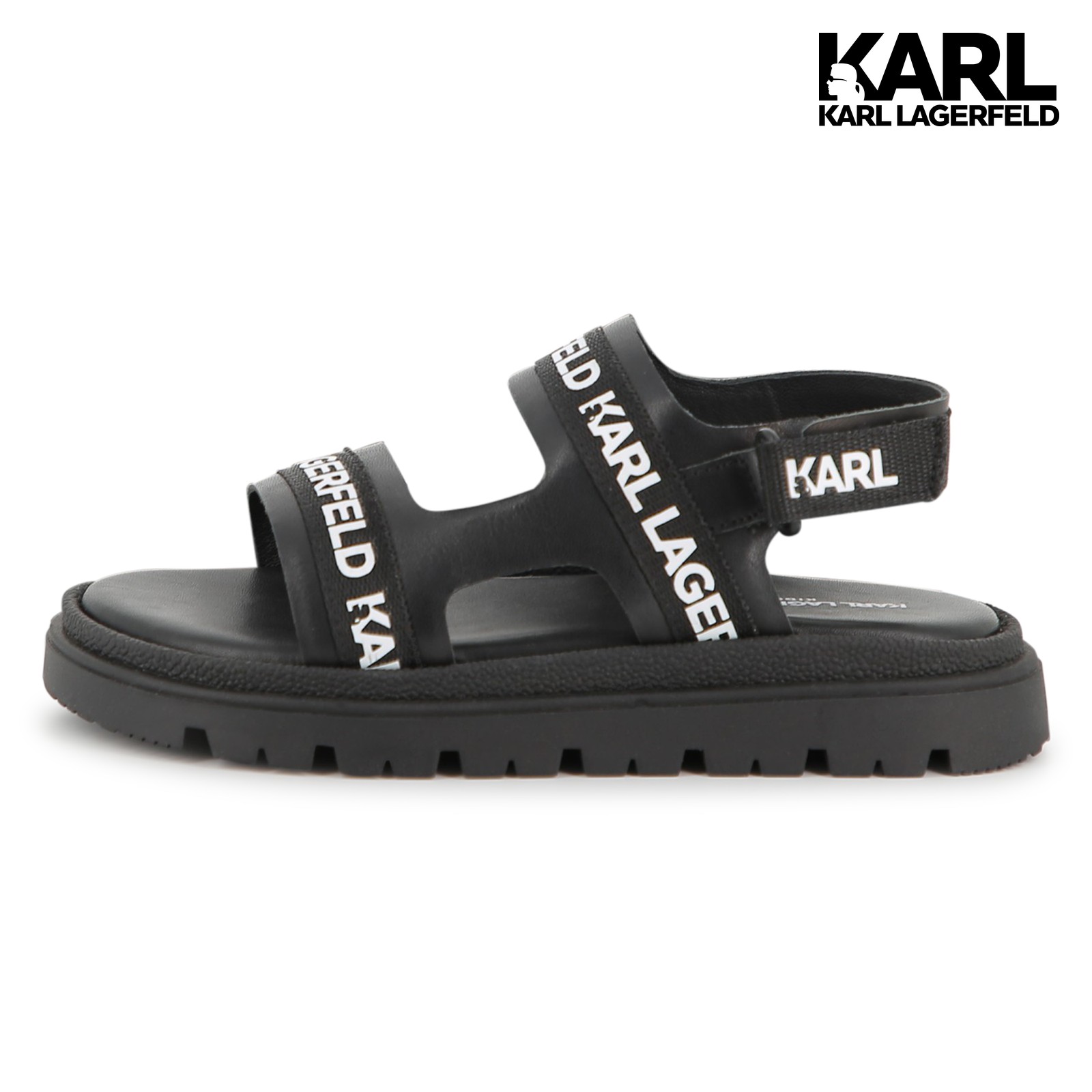Sandalias de tiras negro