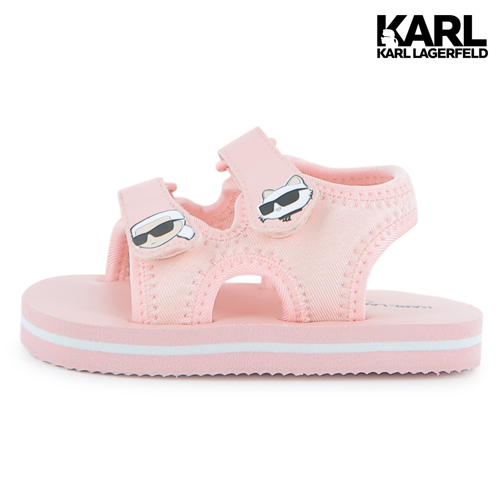 Sandalias de tiras rosa