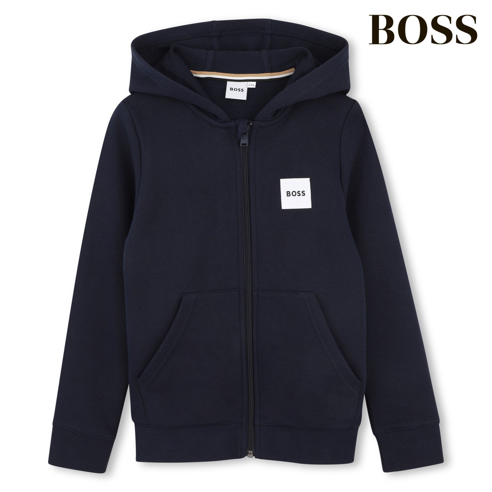 Sudadera con capucha con cremallera marino