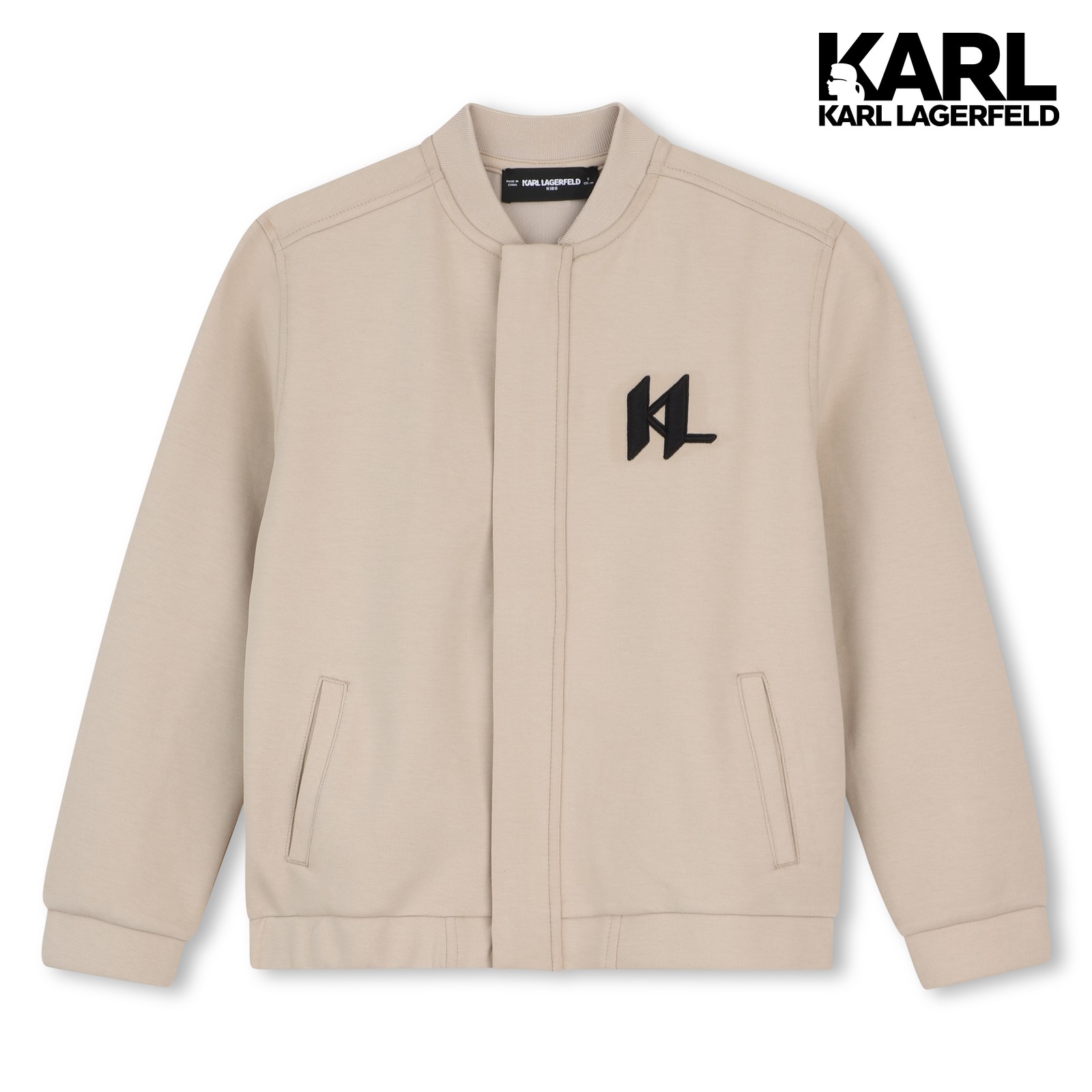 Sudadera con capucha con cremallera arena