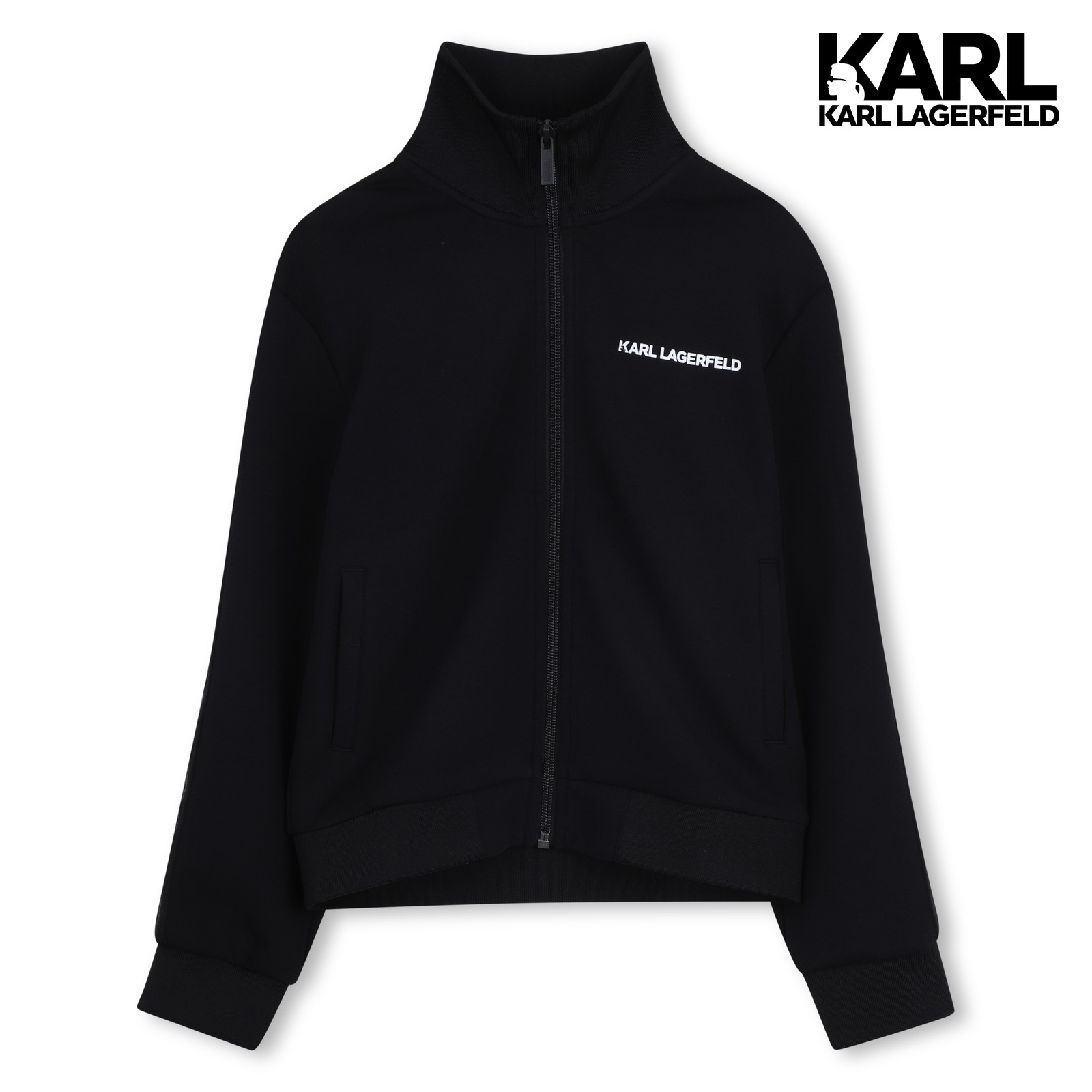 Sudadera con capucha con cremallera negro