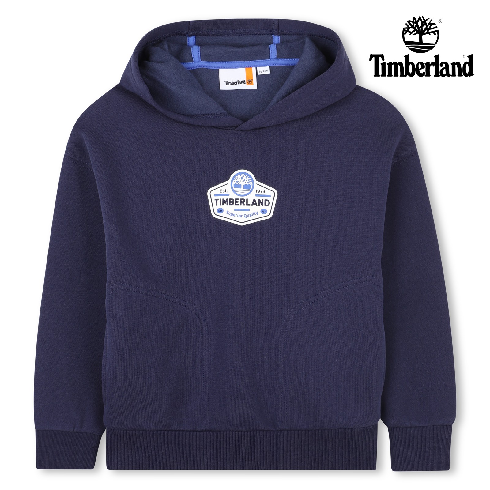 Sudadera con capucha de vellón marino