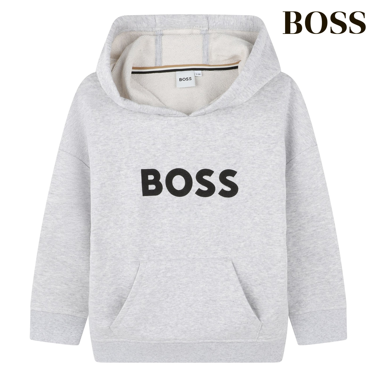 Sudadera con capucha gris chine