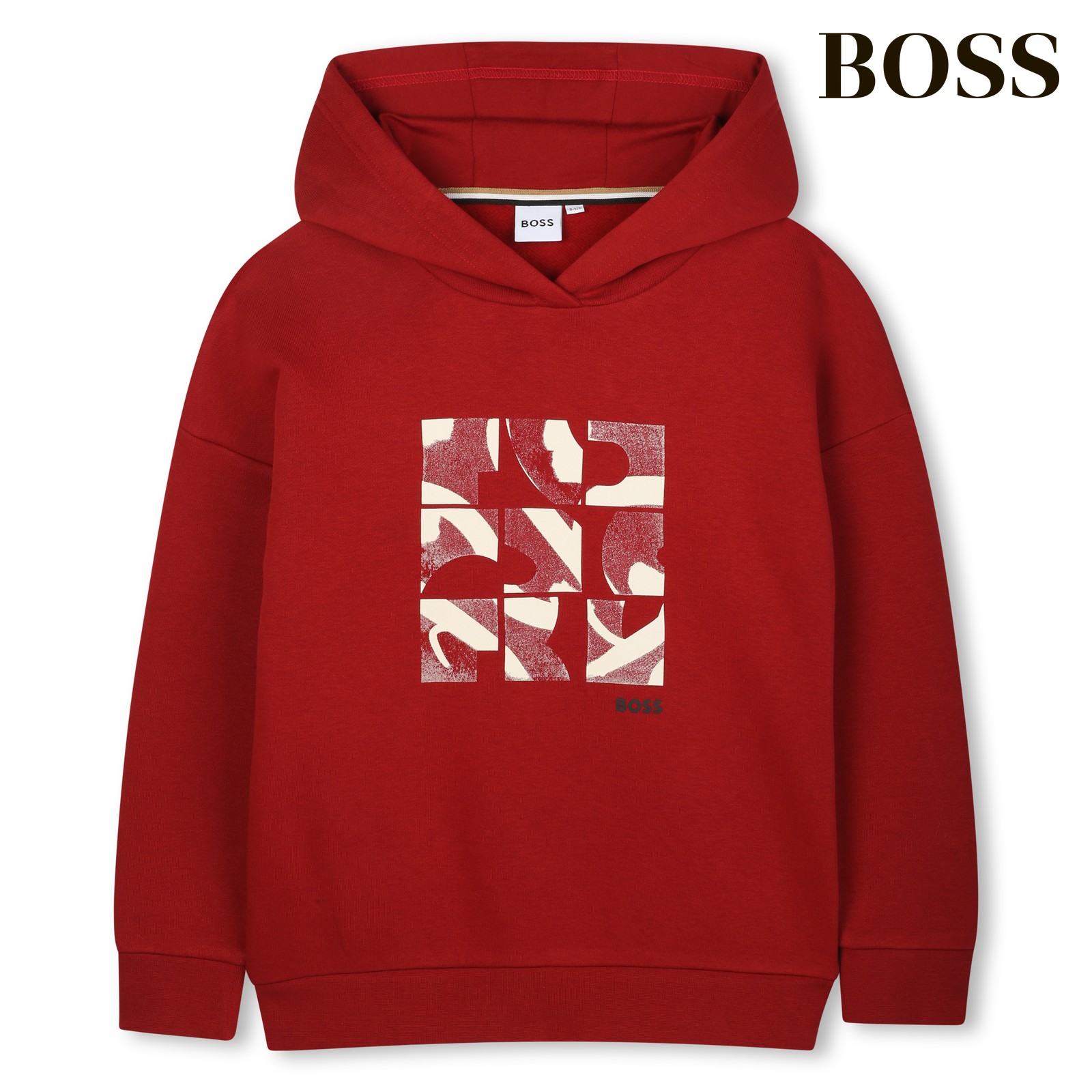 Sudadera con capucha rojo oscuro