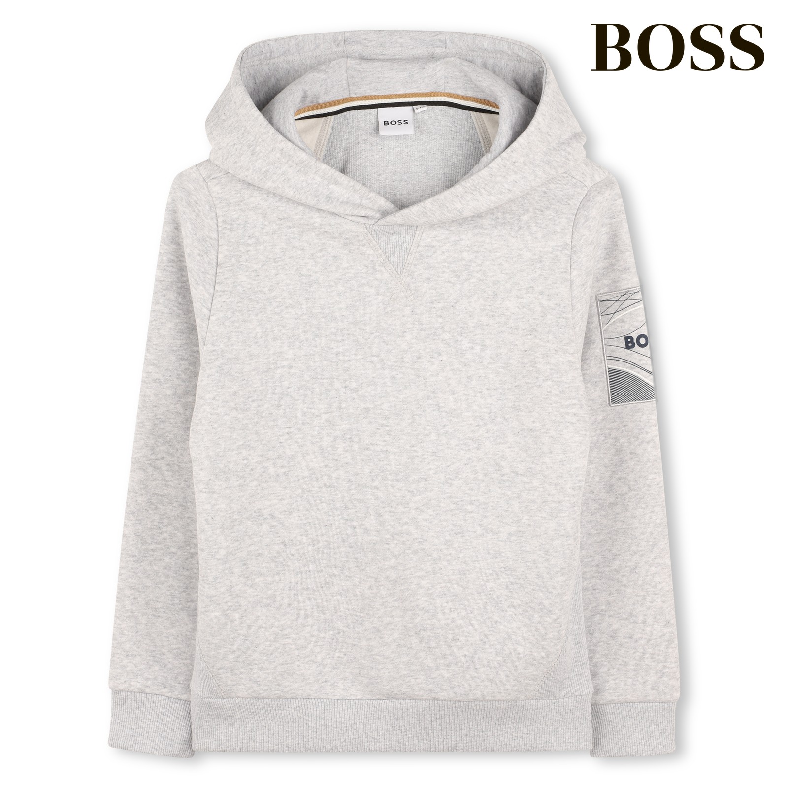 Sudadera con capucha gris chine