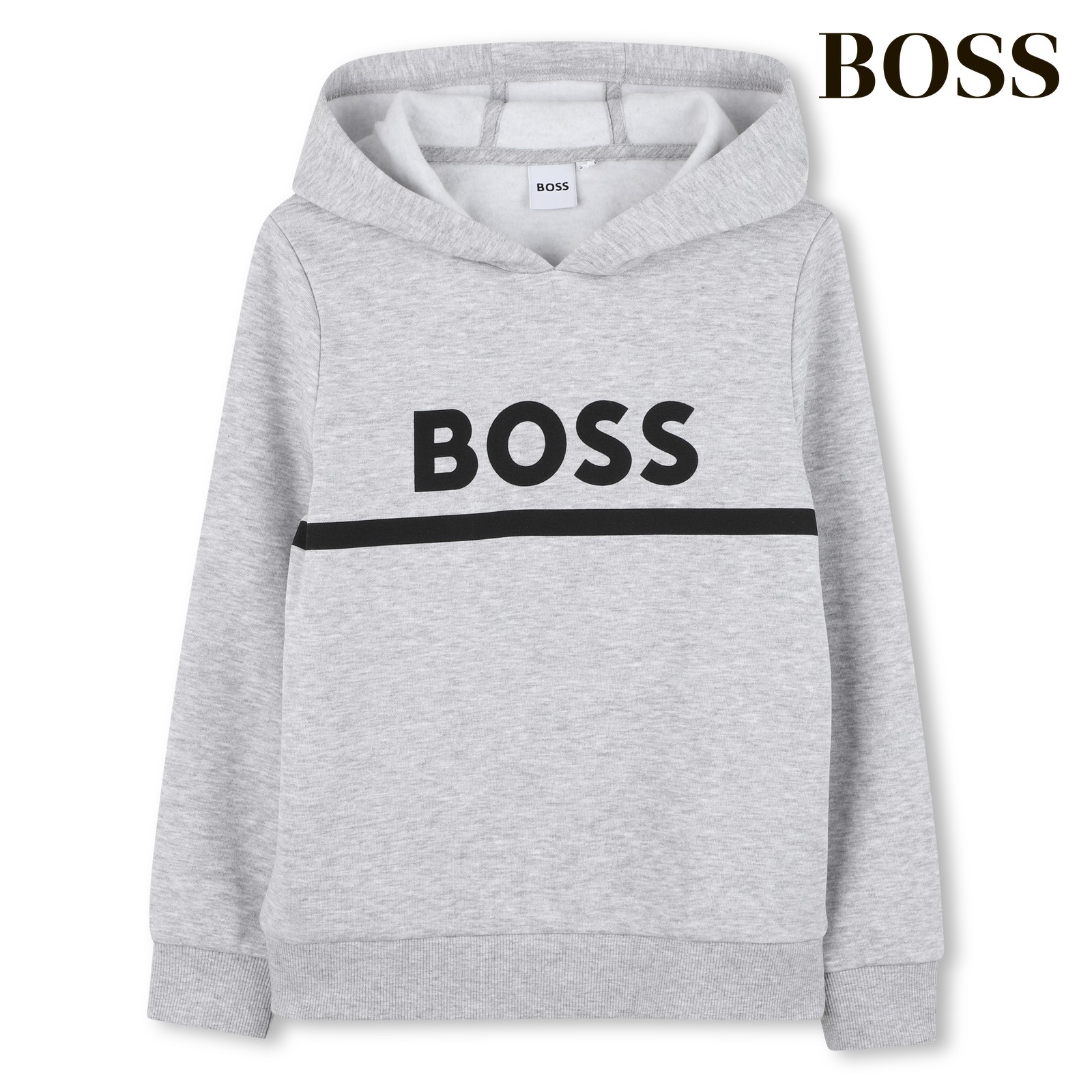 Sudadera con capucha gris chine