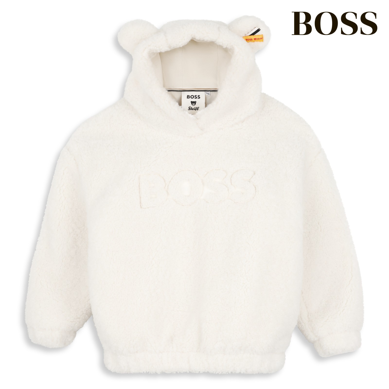 Sudadera con capucha marfil